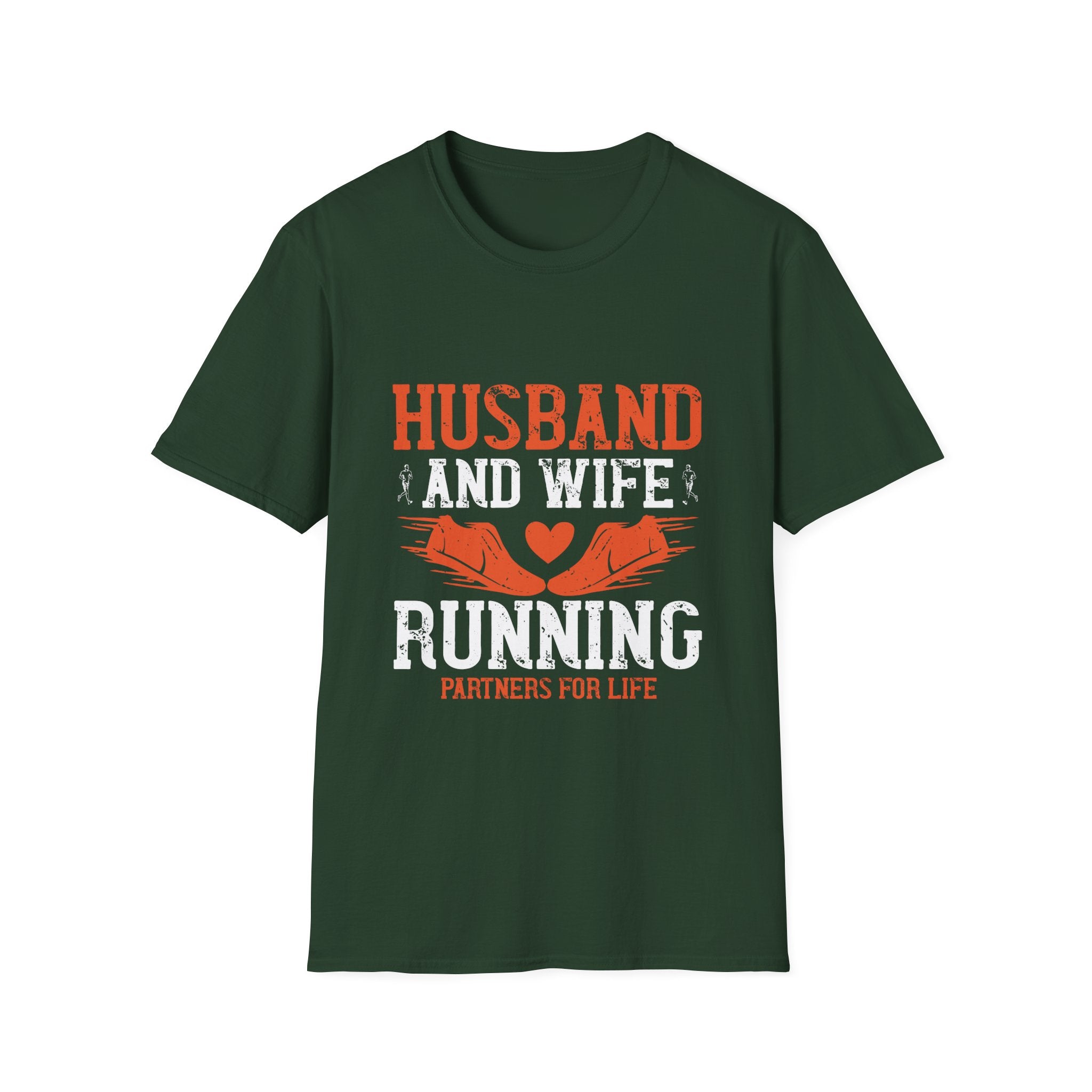 Couples Running T-Shirt, Husband and Wife Matching Tees