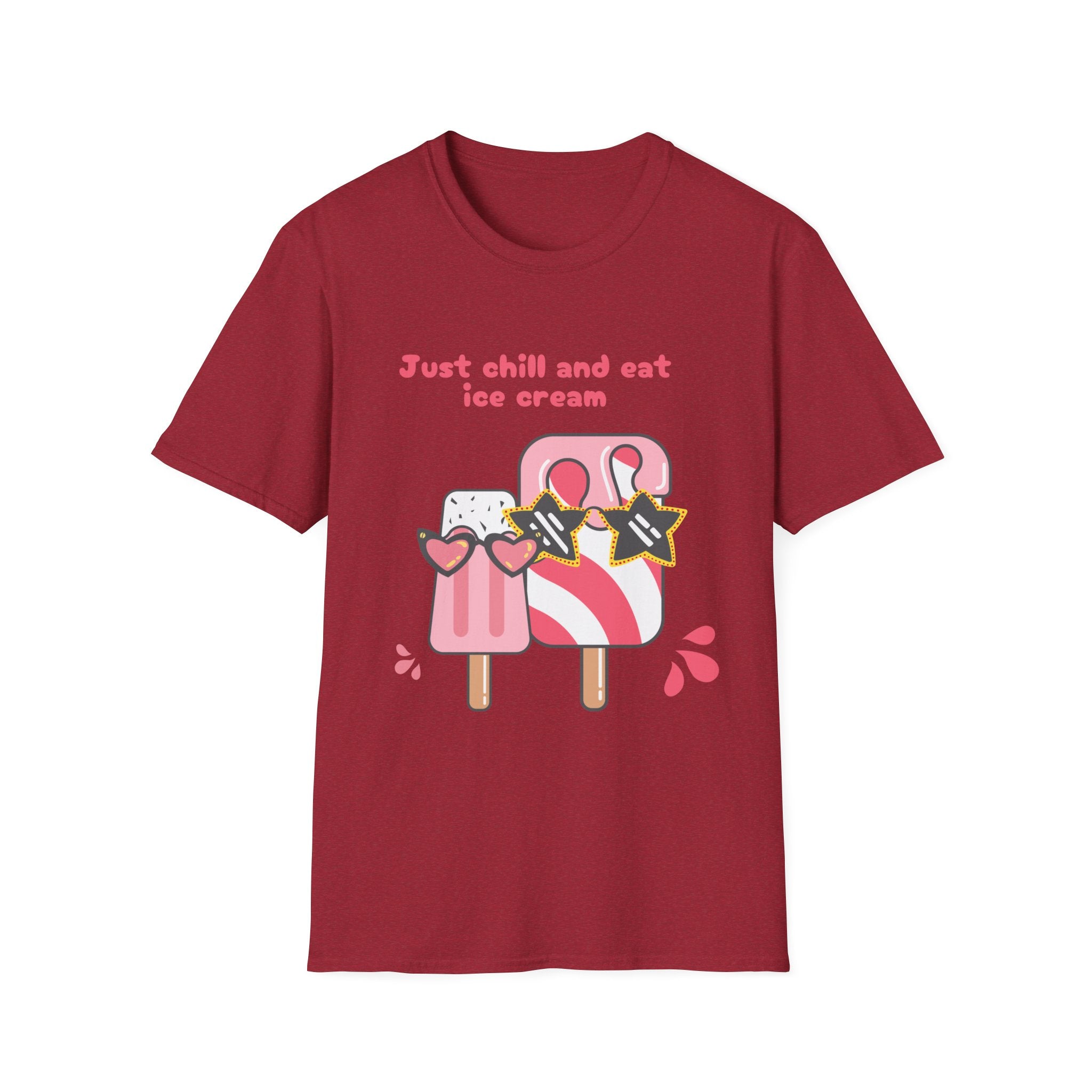 Summer Chill Ice Cream T-Shirt, Unisex Softstyle Tee, Cute Graphic Shirt