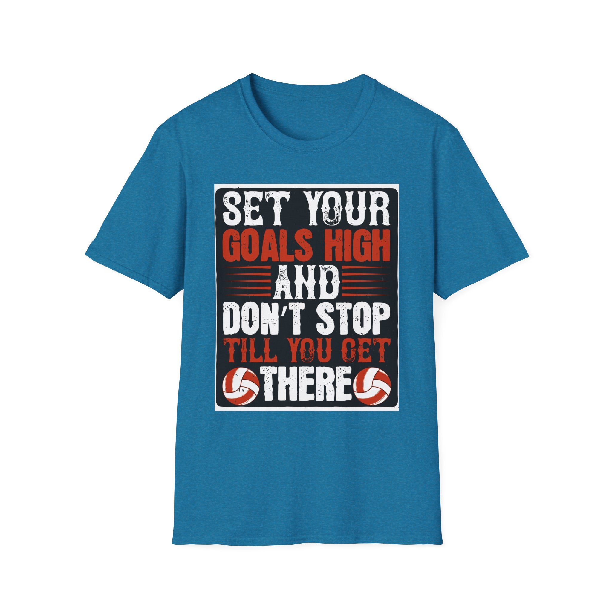 Motivational Unisex T-Shirt - "Set Your Goals High" - Inspirational Workout Tee