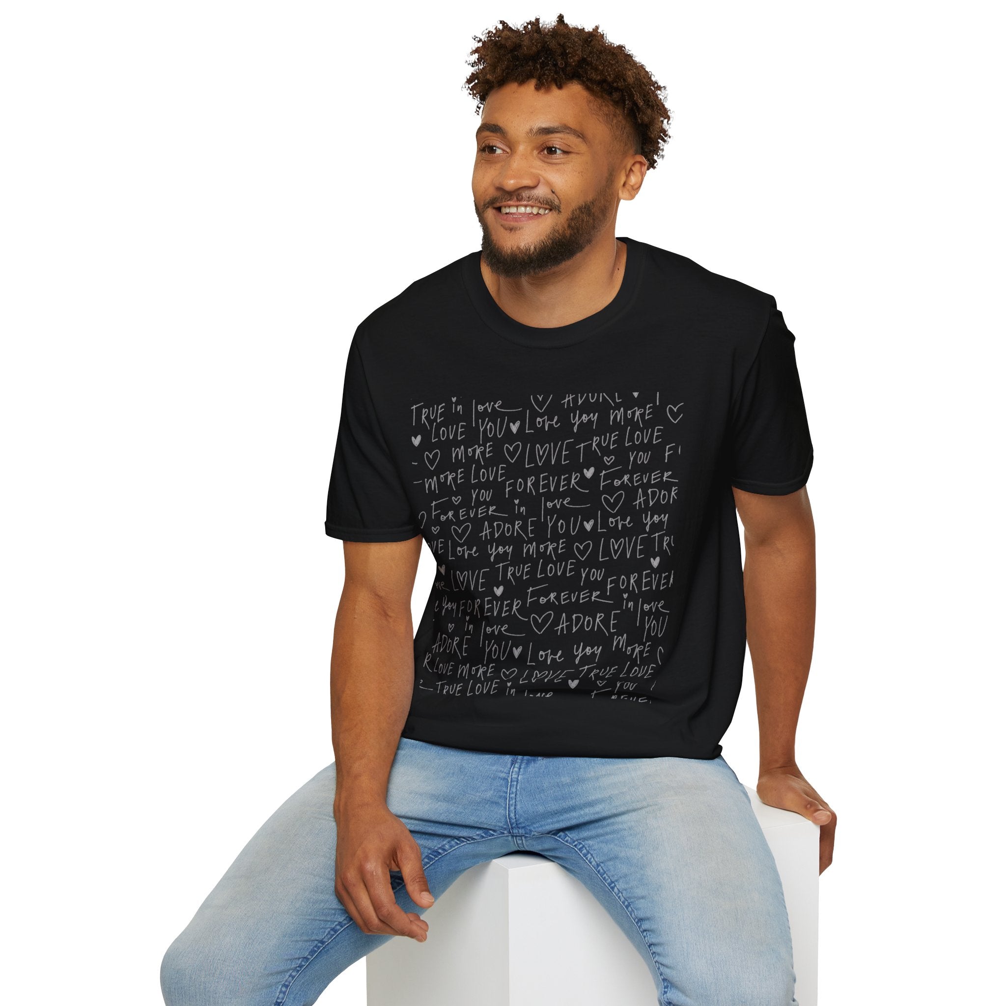 Romantic Love Note Unisex T-Shirt, Cute Casual Tee