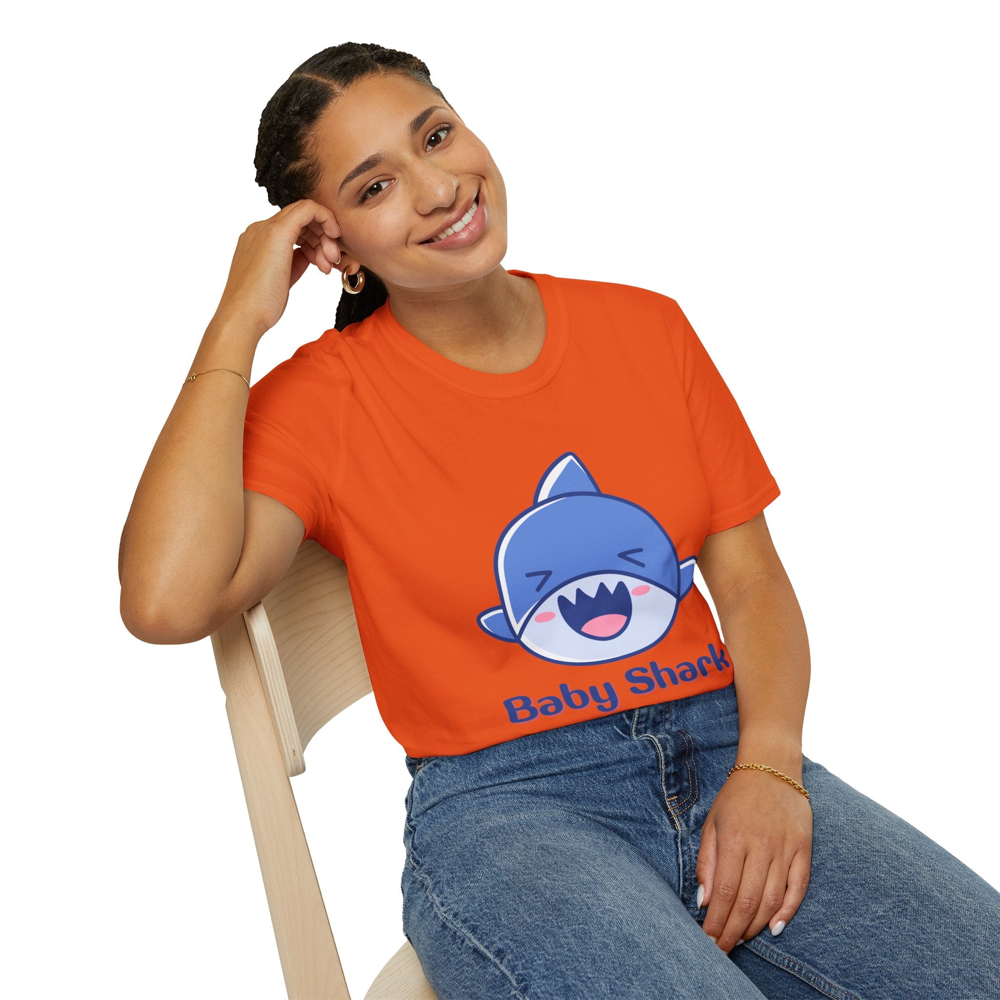 Baby Shark Softstyle T-Shirt, Fun Kids Tee, Cute Baby Shark Shirt