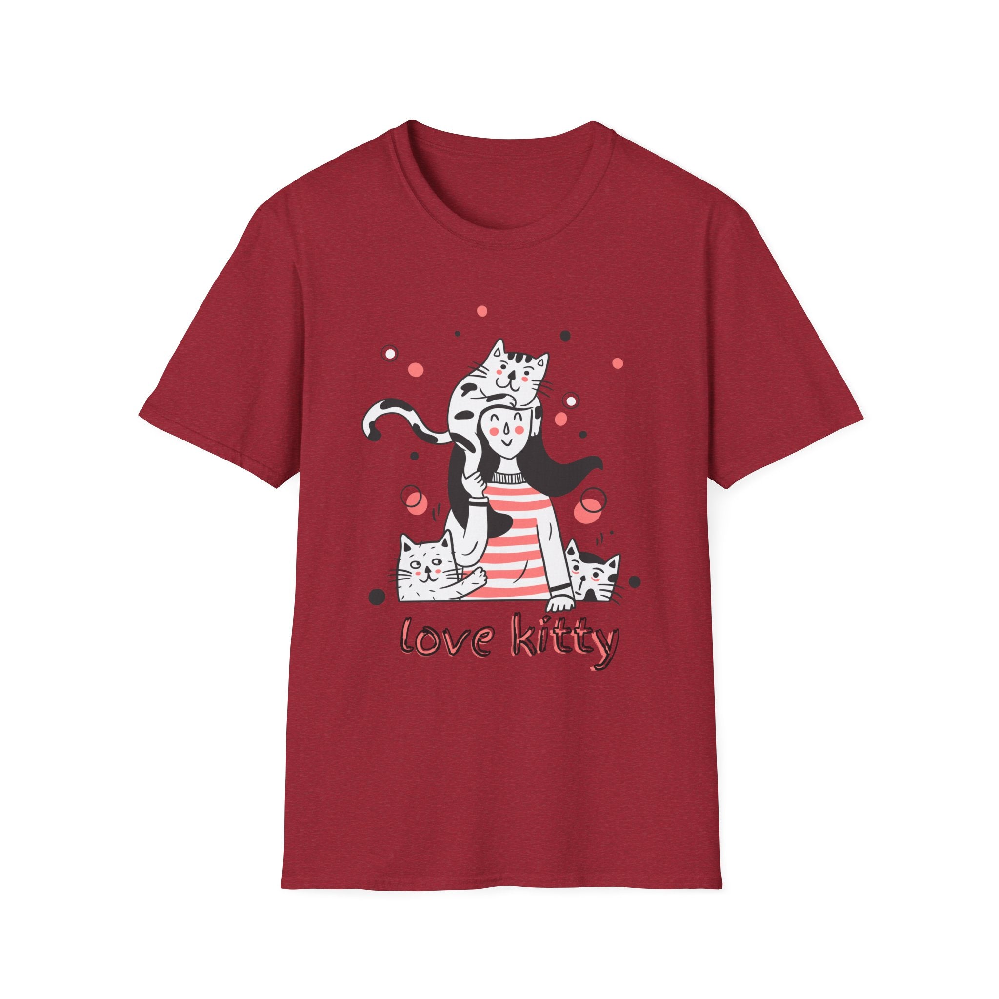 Cute Cat Lover T-Shirt, Love Kitty Graphic Tee