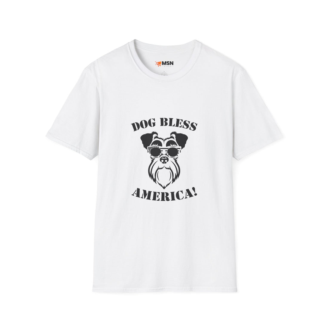 Dog Bless America T-Shirt, Unisex Tee, Dog Lover Gift, Independence Day Apparel, Pet Enthusiast Shirt, Cute Animal T-Shirt