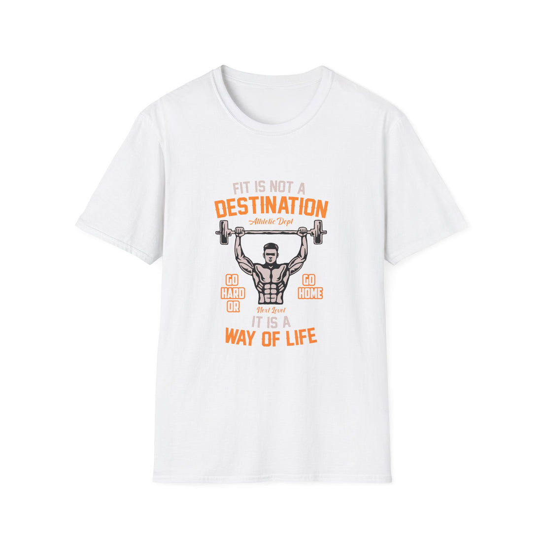 Fit Is Not a Destination Unisex Softstyle T-Shirt, Fitness Apparel, Motivational Tee, Gym Shirt, Gift for Fitness Lovers, Workout Top