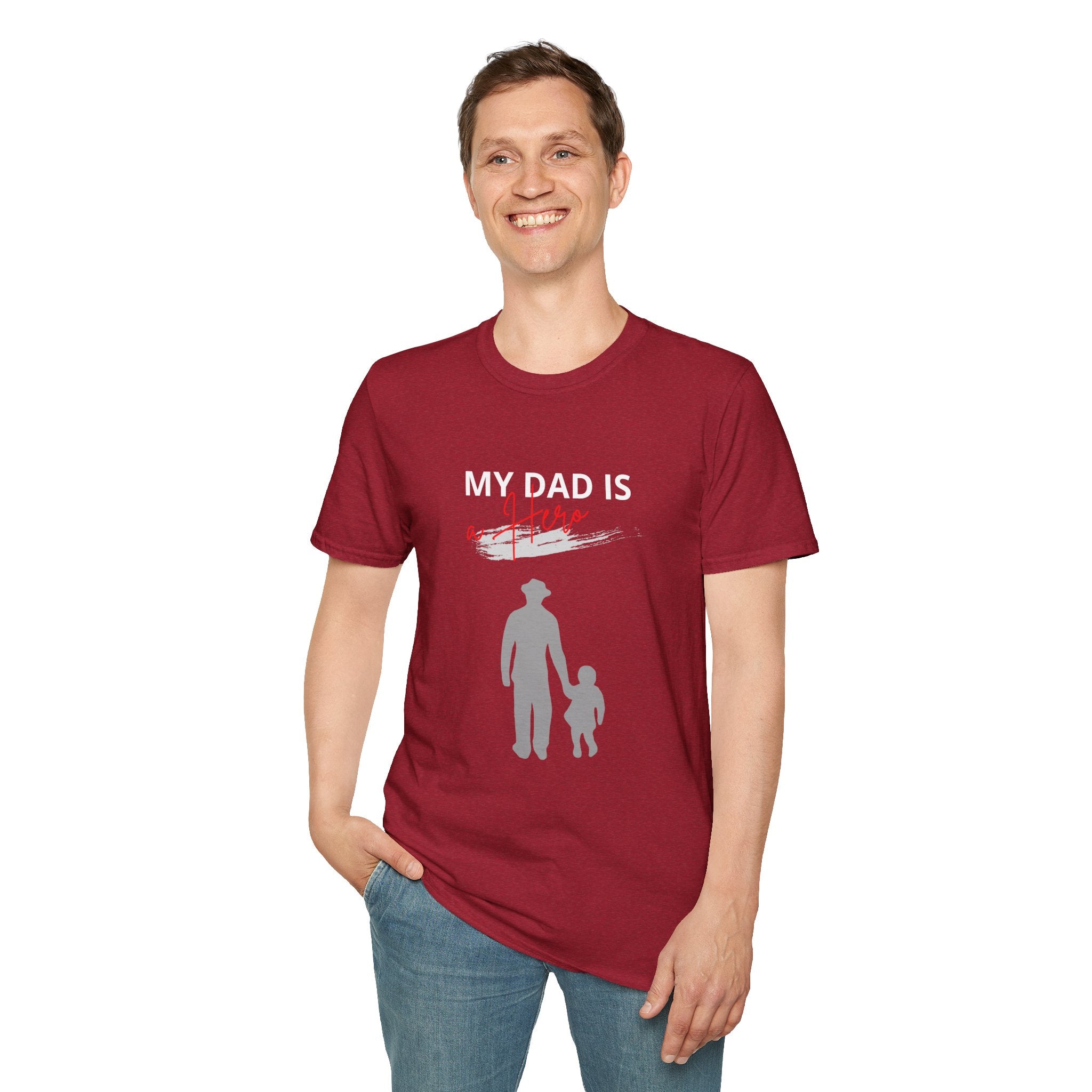 My Dad Is a Hero Unisex T-Shirt, Father's Day Gift, Casual Wear