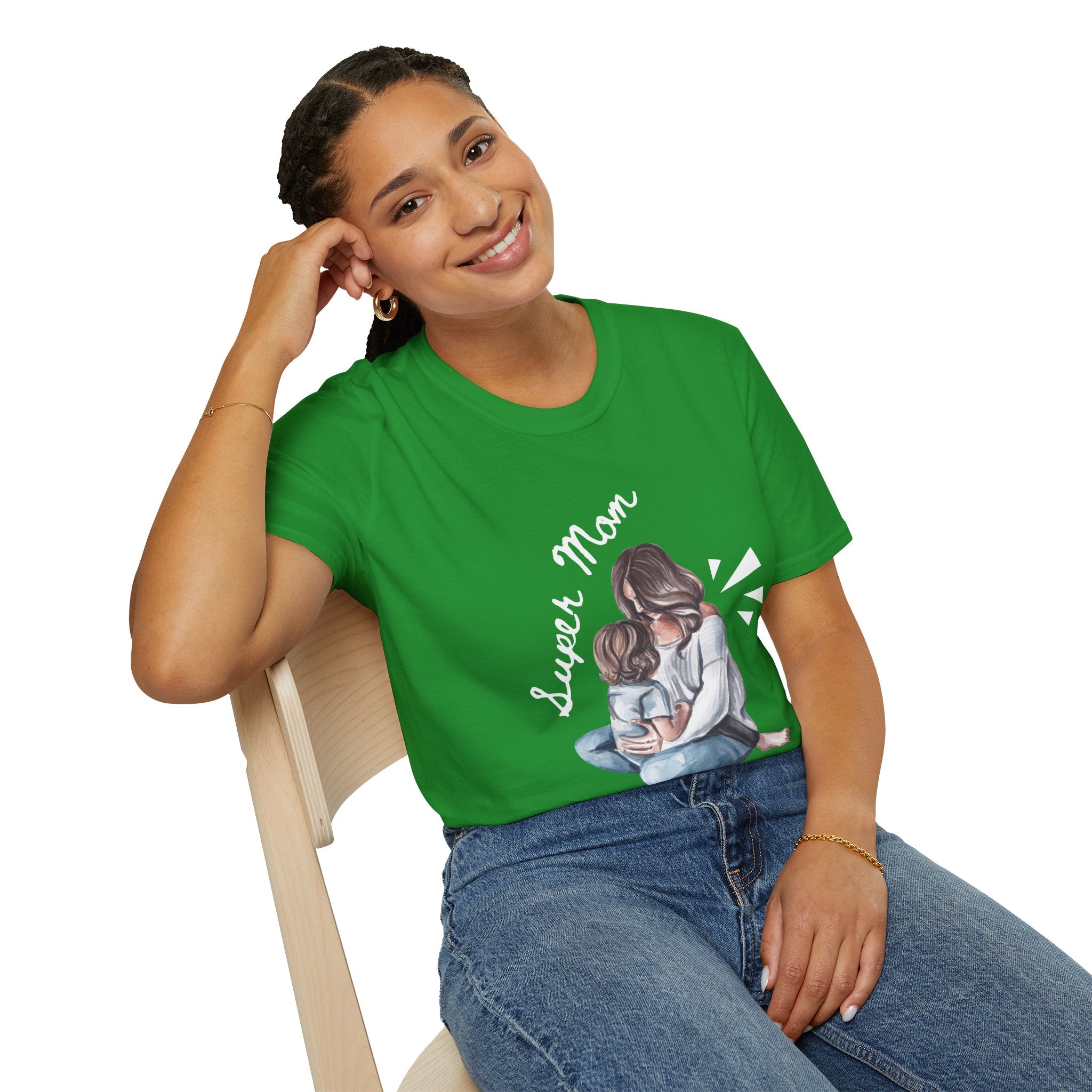 Super Mom T-Shirt - Unisex Softstyle Tee for Mother's Day
