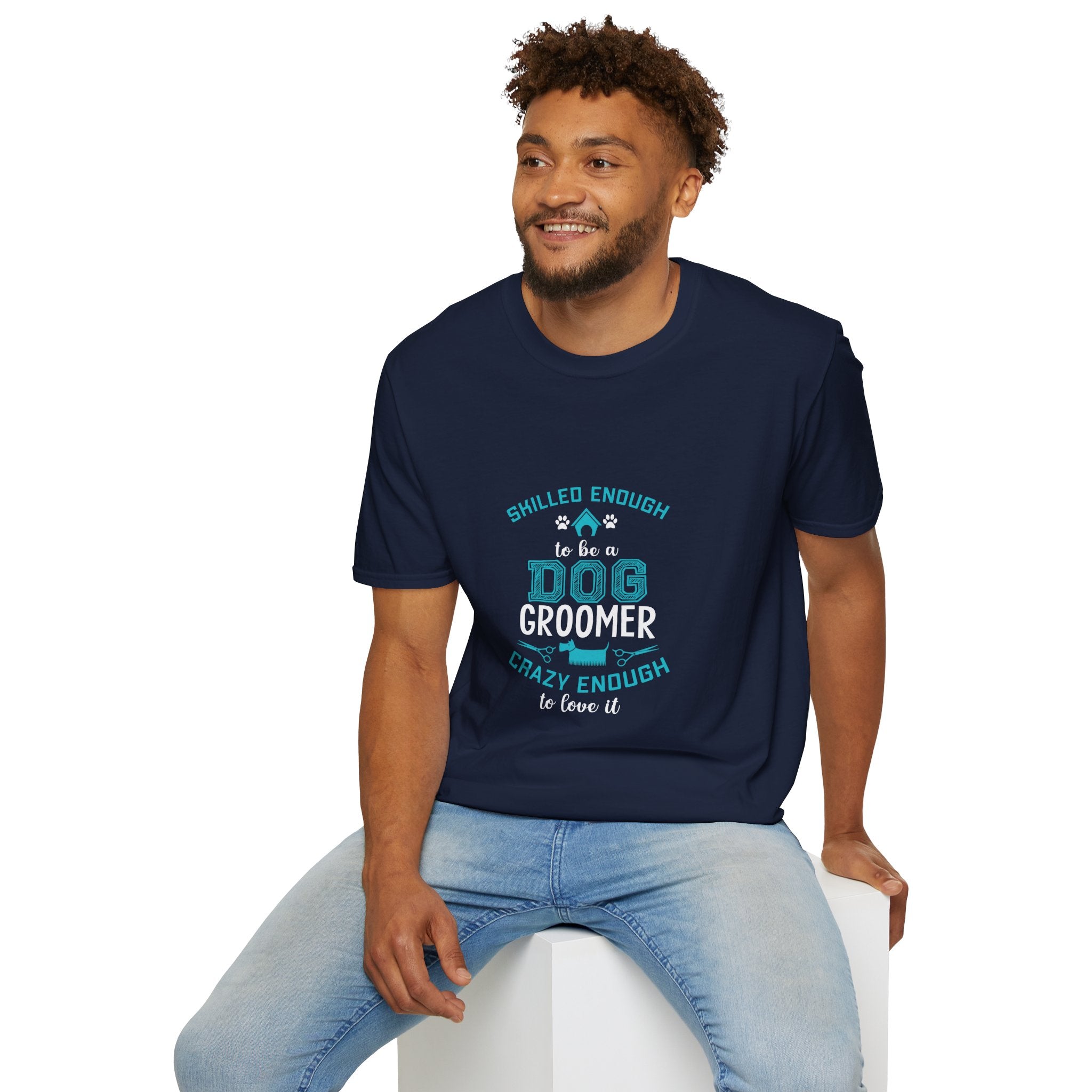 Skilled Enough Dog Groomer T-Shirt, Funny Pet Grooming Tee, Unisex Graphic Tee, Dog Lover Gift, Birthday or Holiday Apparel
