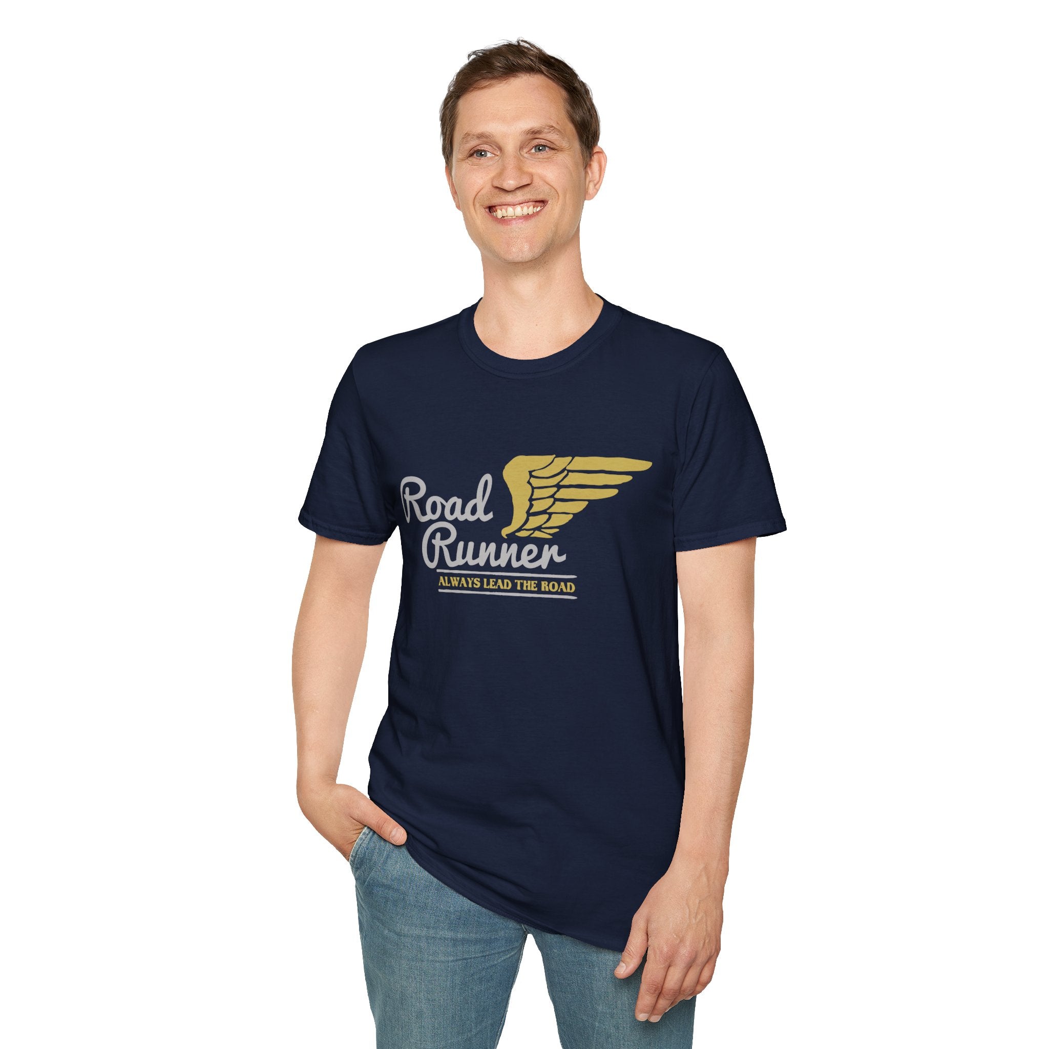 Road Runner Unisex Softstyle T-Shirt | Perfect Gift for Runners, Sports Lovers, Fitness Enthusiasts, Casual Wear, Marathon Events