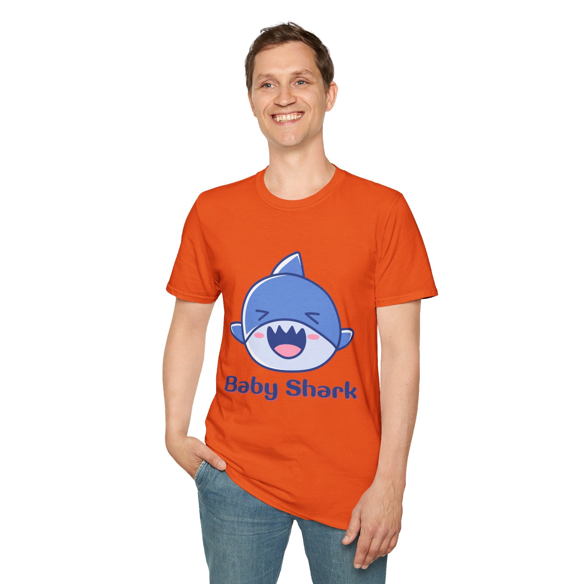 Baby Shark Softstyle T-Shirt, Fun Kids Tee, Cute Baby Shark Shirt
