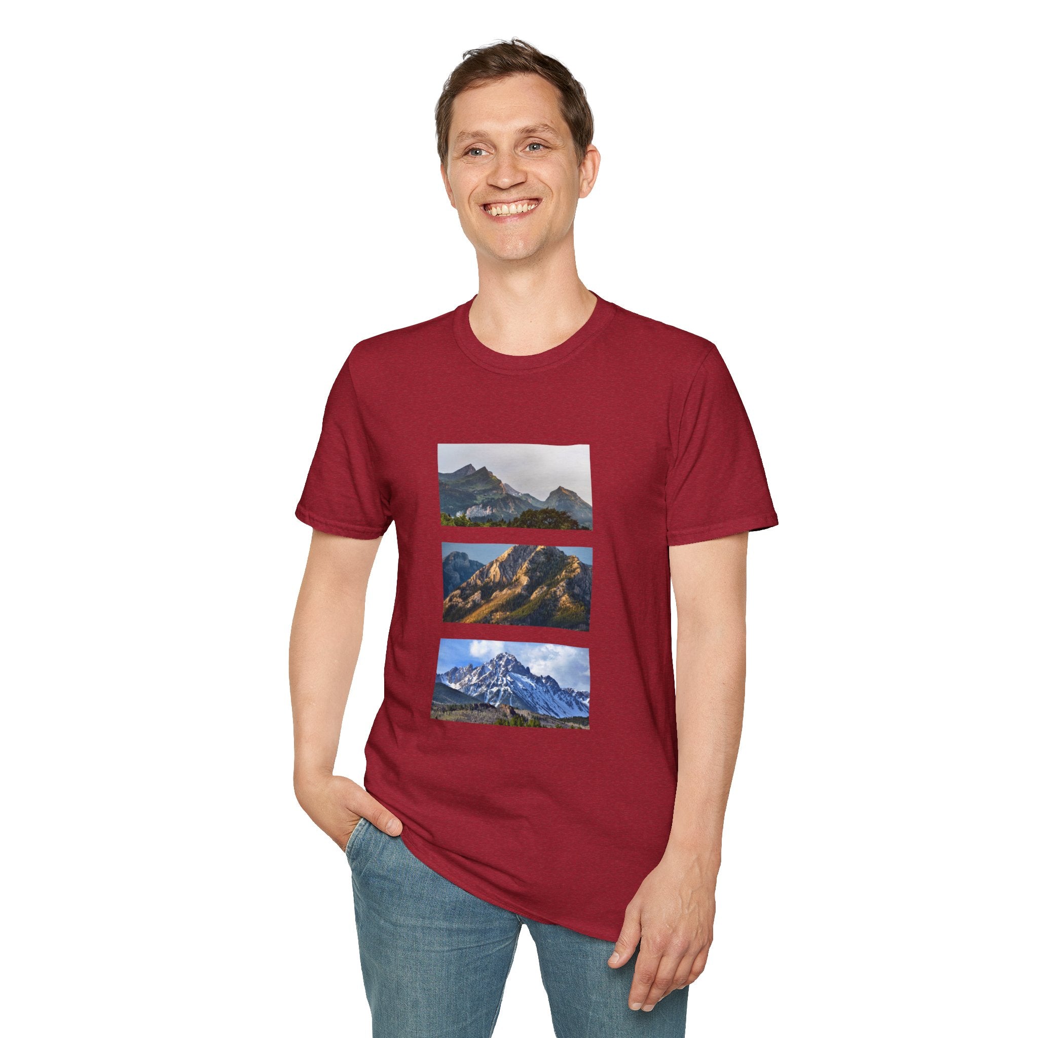Mountain Photography Unisex Softstyle T-Shirt - Nature Lover Gift