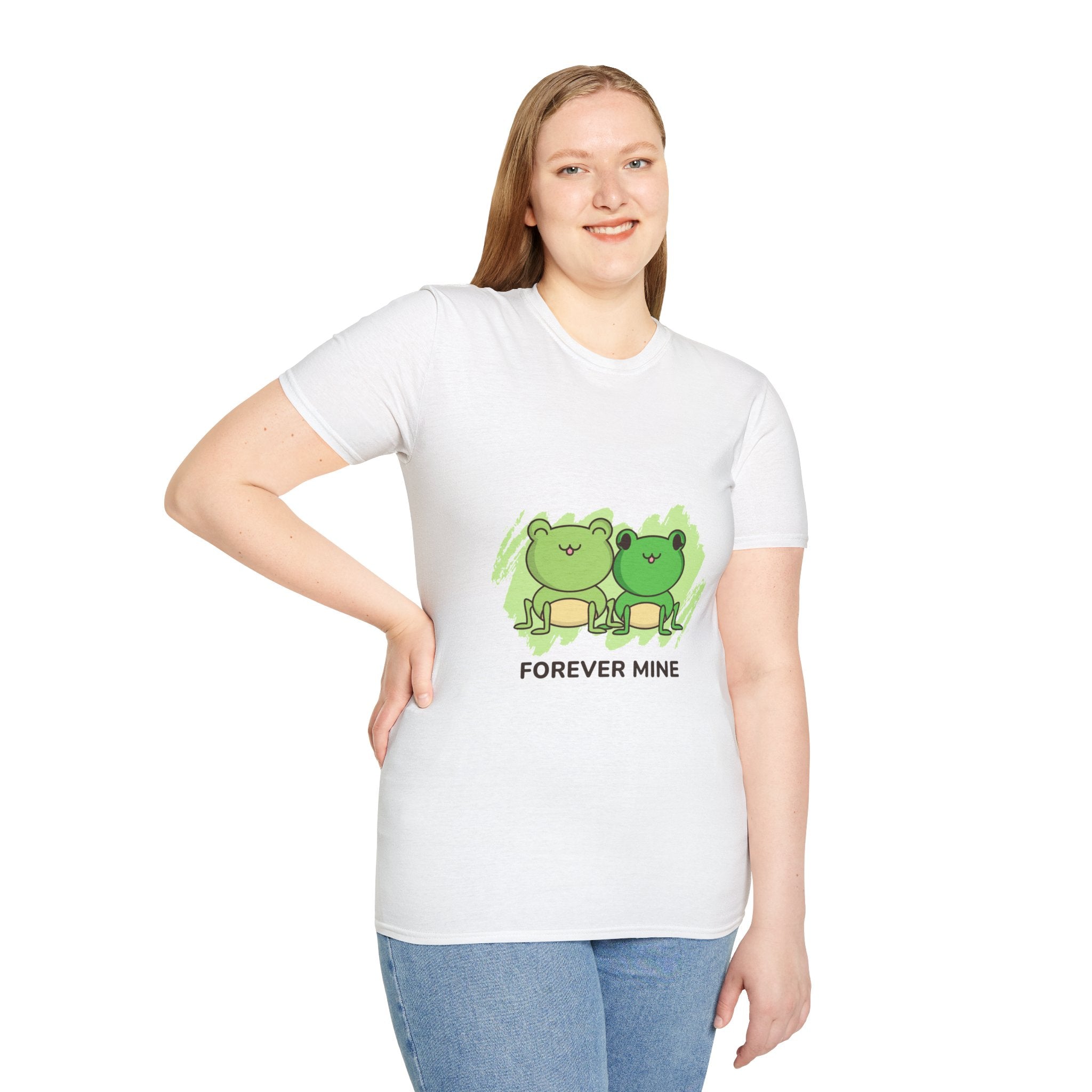 Forever Mine Couple T-Shirt, Cute Frog Lovers Gift, Unisex Softstyle Tee