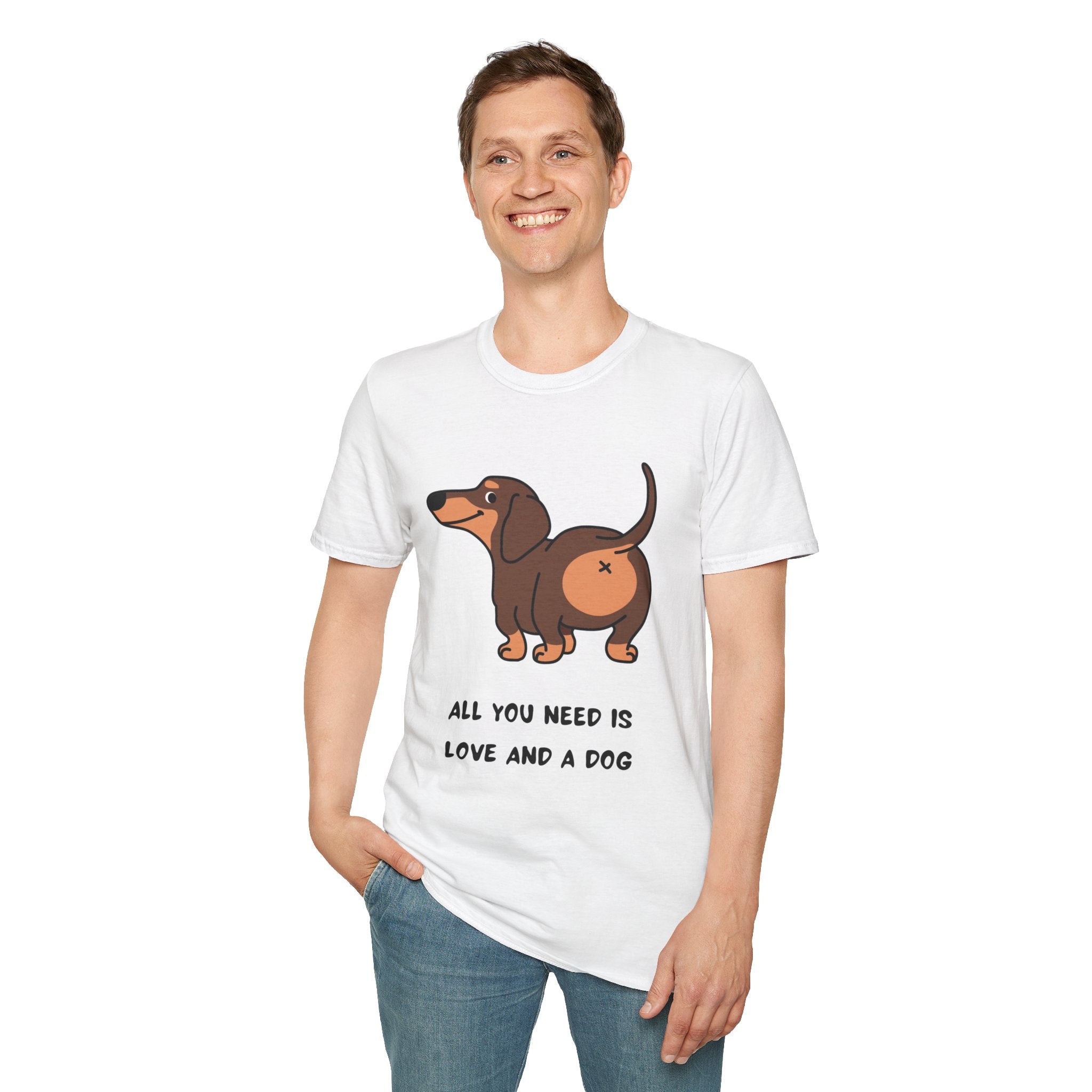 All You Need Is Love and a Dog T-Shirt - Cute Pet Lover Tee