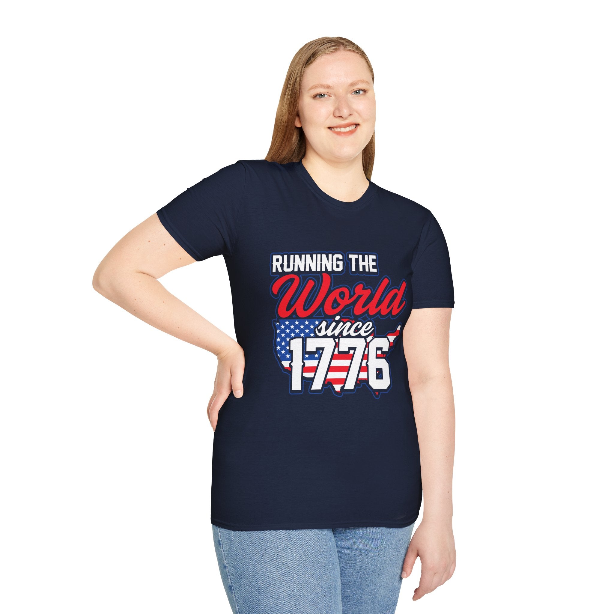 Patriotic Running T-Shirt: Celebrate Freedom, 4th of July, Sports Events, Unisex Tee, Gift for Fitness Lovers, Casual Wear