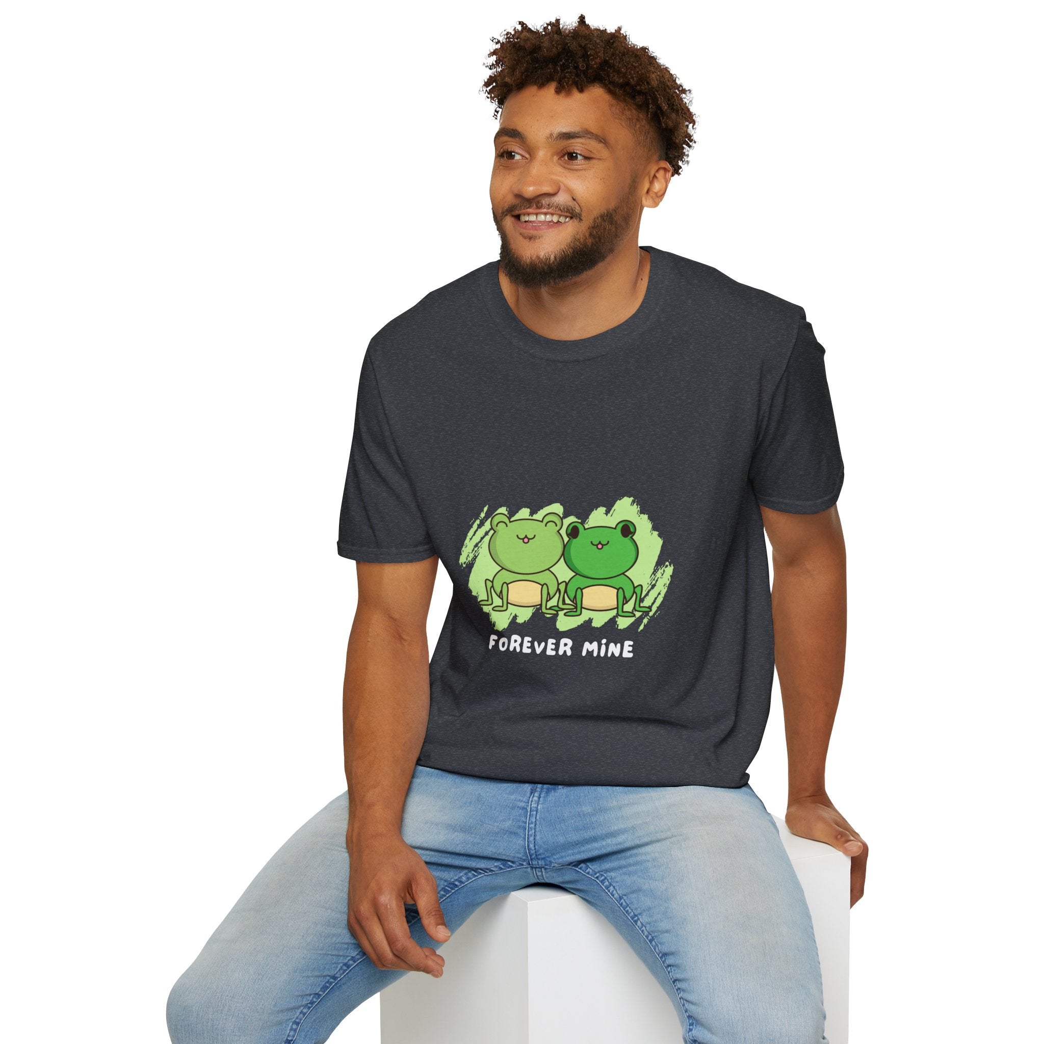 Forever Mine Couple T-Shirt, Cute Frog Lovers Gift, Unisex Softstyle Tee