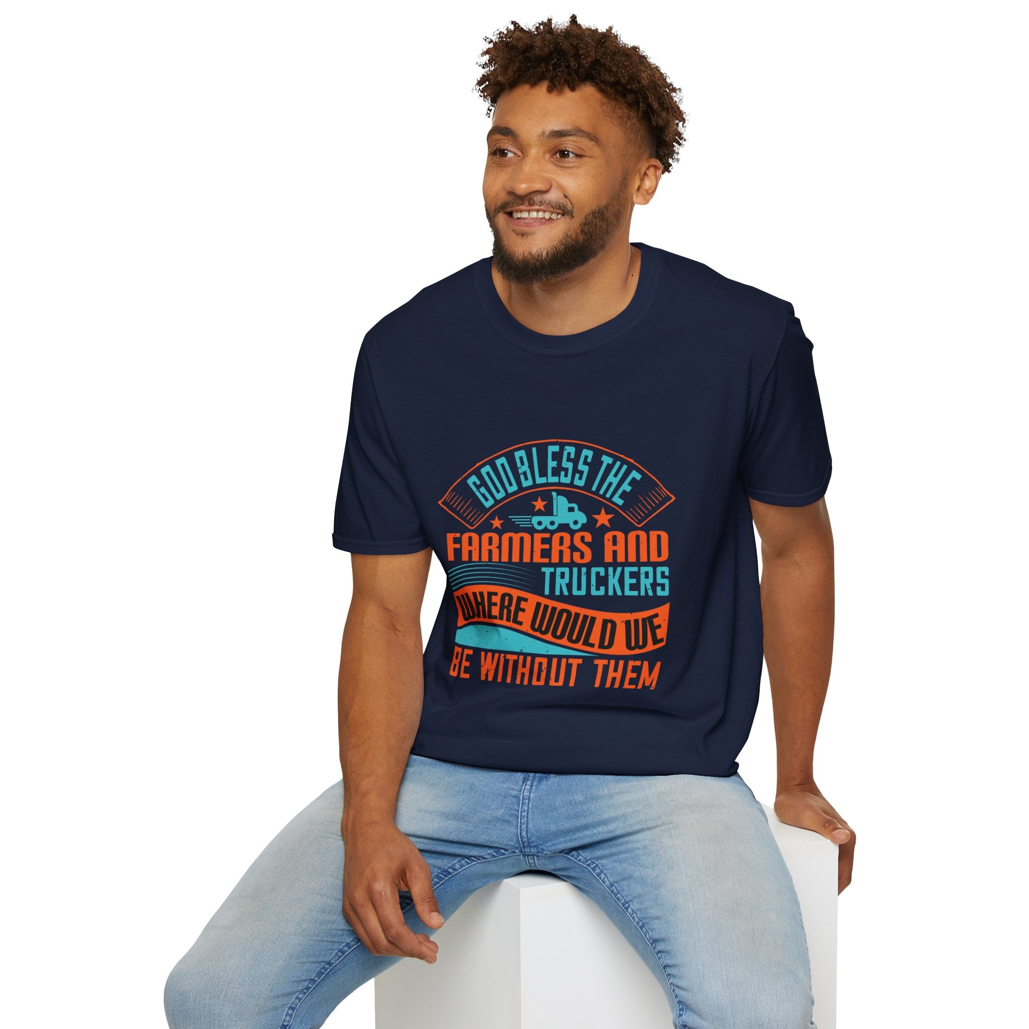 Inspirational Farmers and Truckers T-Shirt, Unisex Softstyle Tee