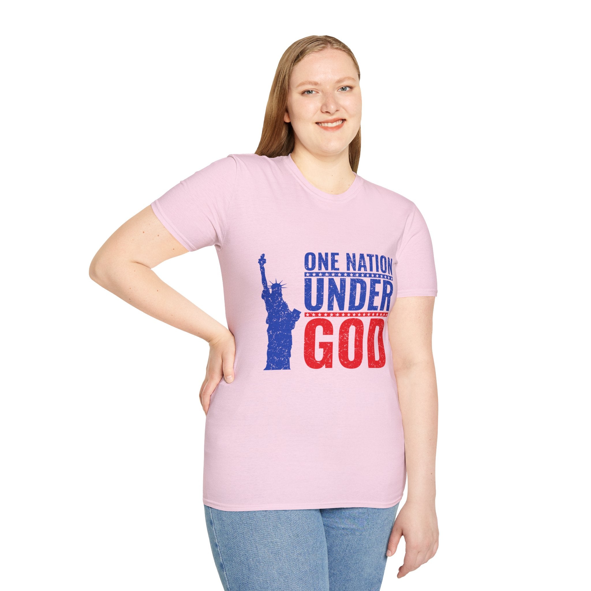 Patriotic Graphic T-Shirt | One Nation Under God | Unisex Casual Wear for Holidays, Independence Day, Family Gatherings, Political [...]