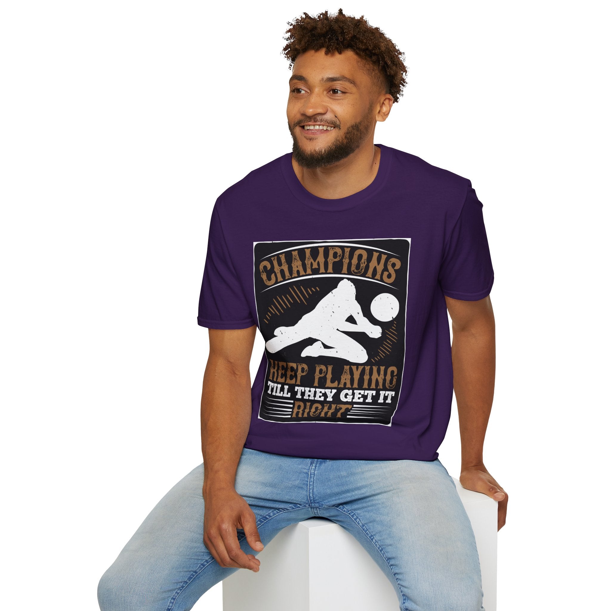 Champions Unisex Softstyle T-Shirt | Keep Playing Till They Get It Right, Sporty Tee