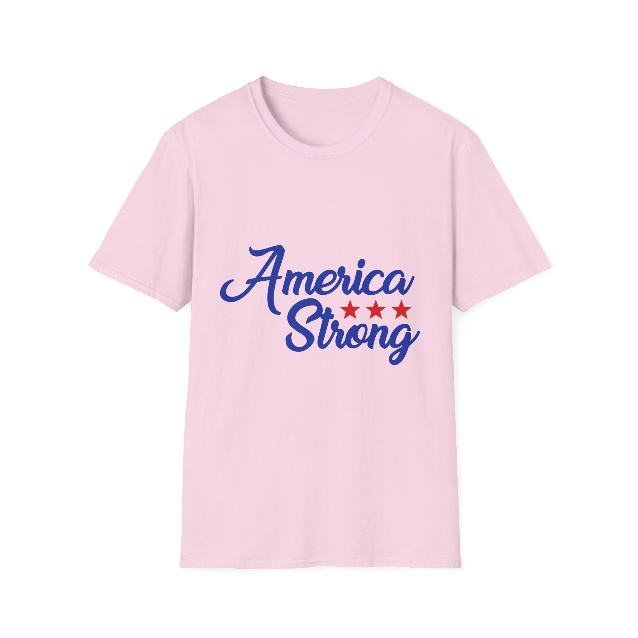 Unisex Softstyle T-Shirt - America Strong, Patriotic Tee, Casual Wear, Independence Day Outfit, Gift for Veterans, Summer Style