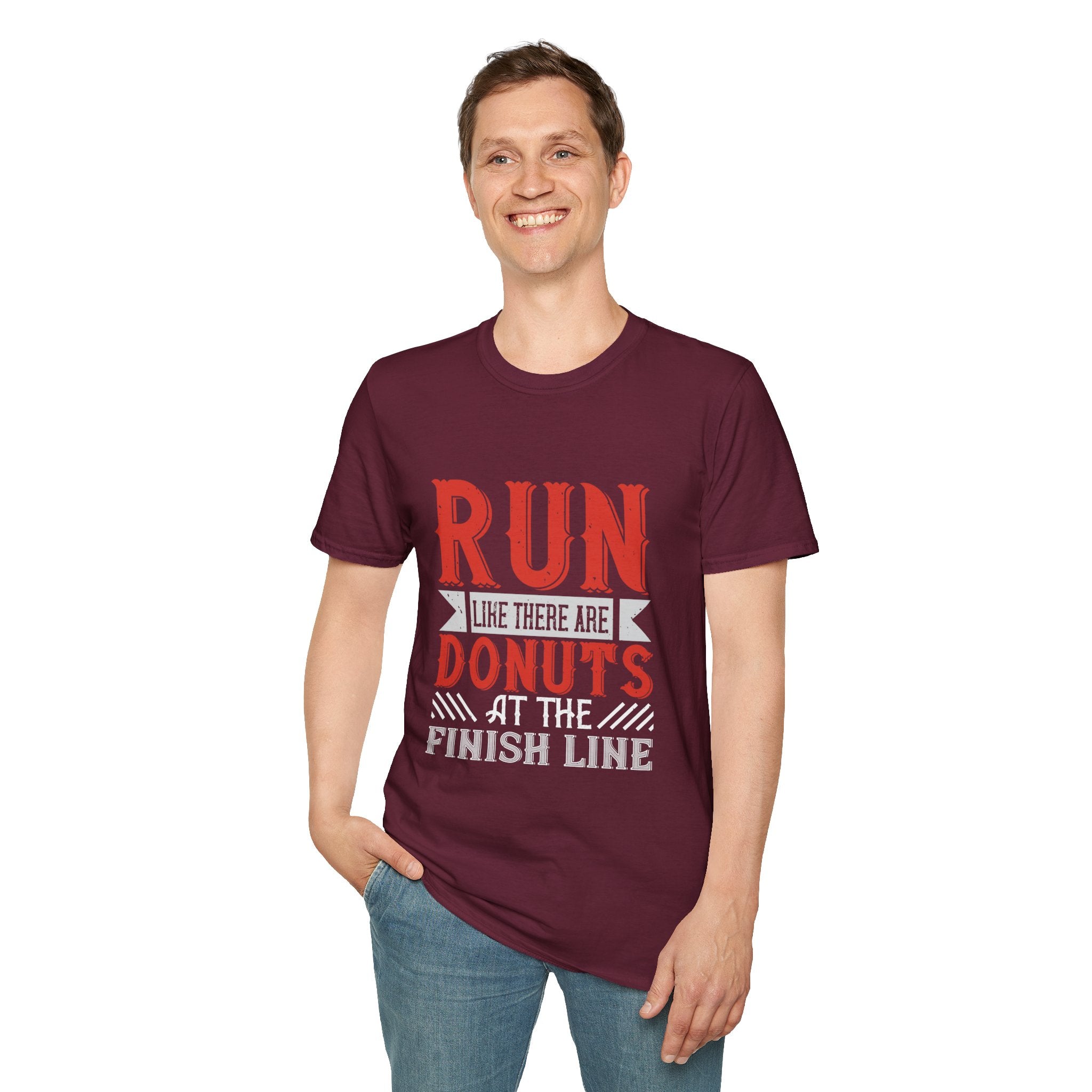 Playful Fitness T-Shirt - Perfect for Runners, Gift for Donut Lovers