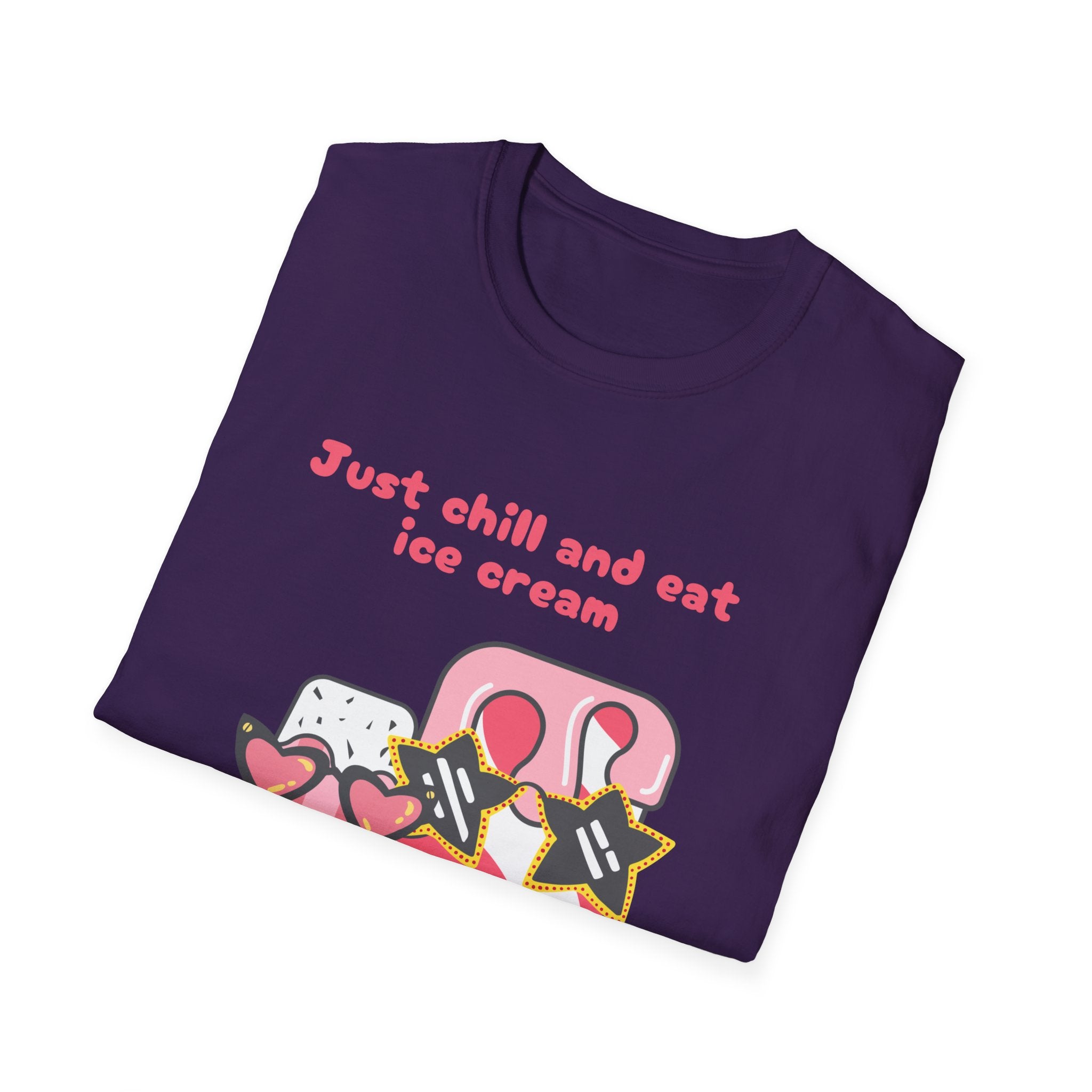 Summer Chill Ice Cream T-Shirt, Unisex Softstyle Tee, Cute Graphic Shirt