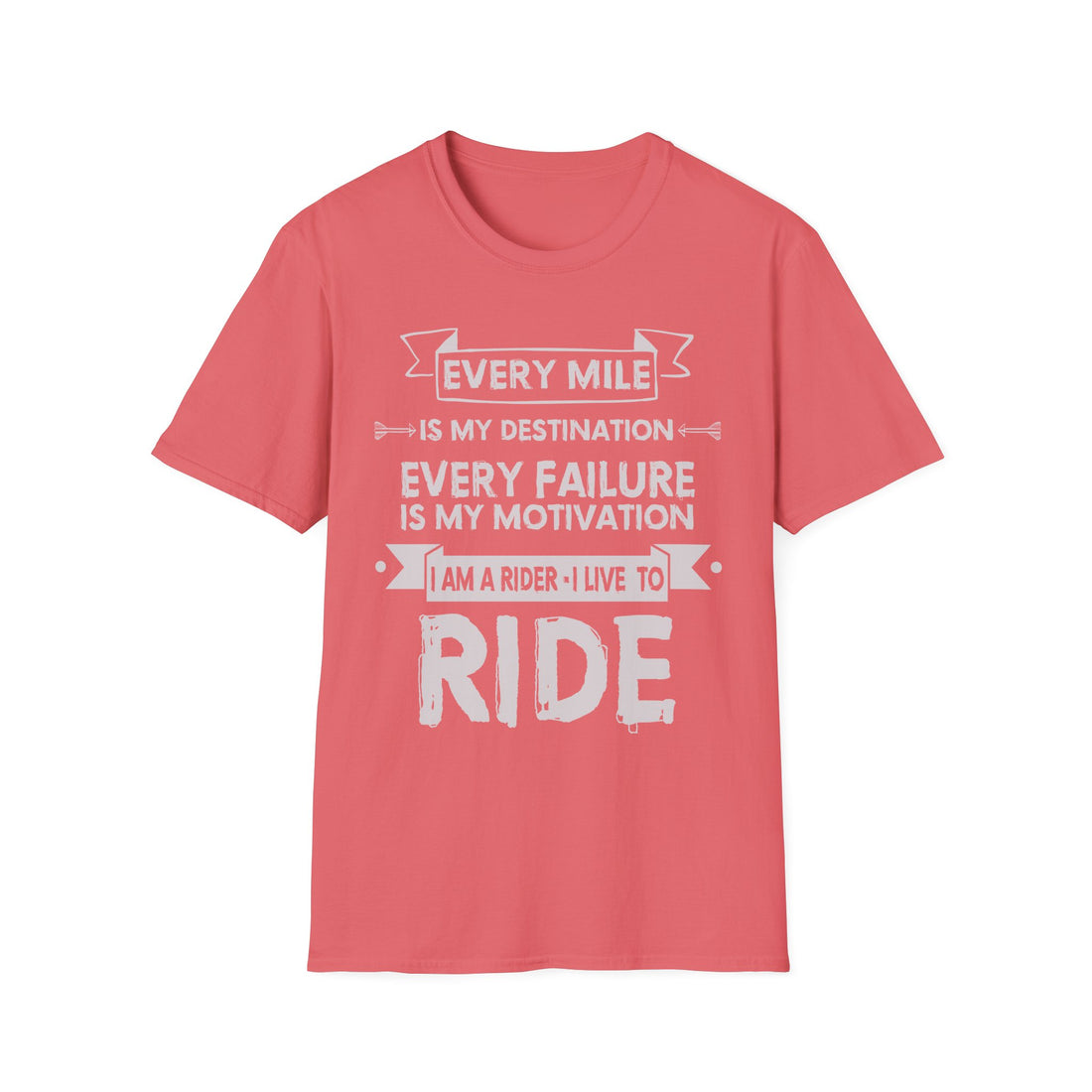 Inspirational Rider T-Shirt | Every Mile Is My Destination | Fitness Gift for Cyclists, Motivational Tee, Unisex Apparel
