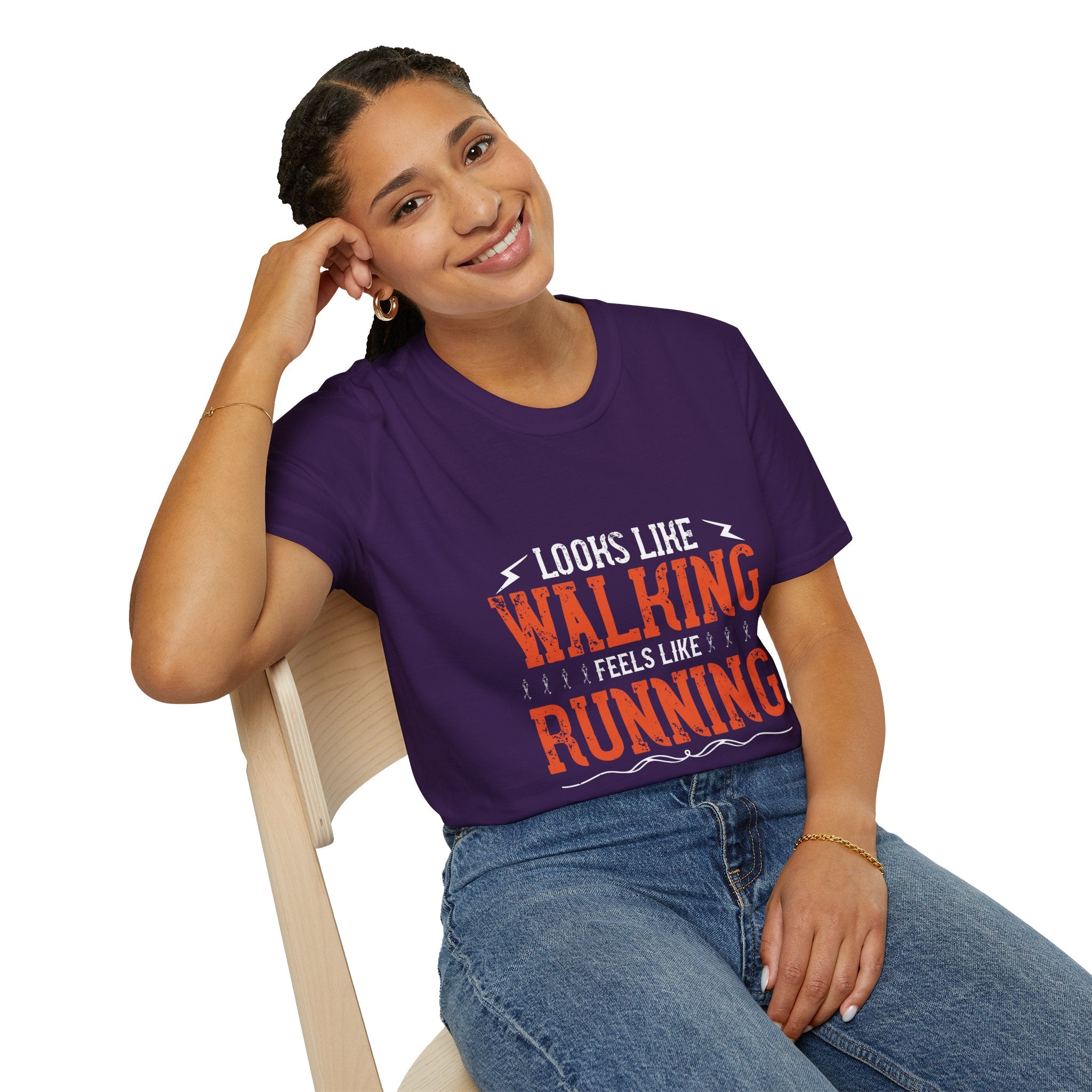 Walking Feels Like Running Unisex Softstyle T-Shirt, Running Gift