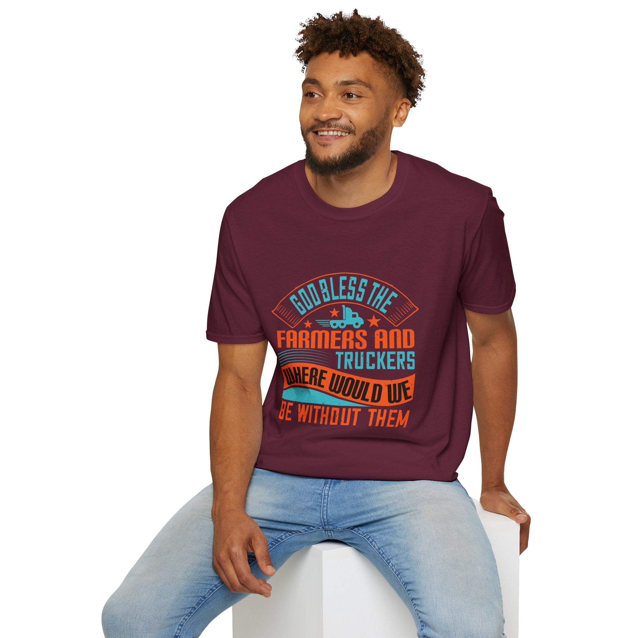 Inspirational Farmers and Truckers T-Shirt, Unisex Softstyle Tee