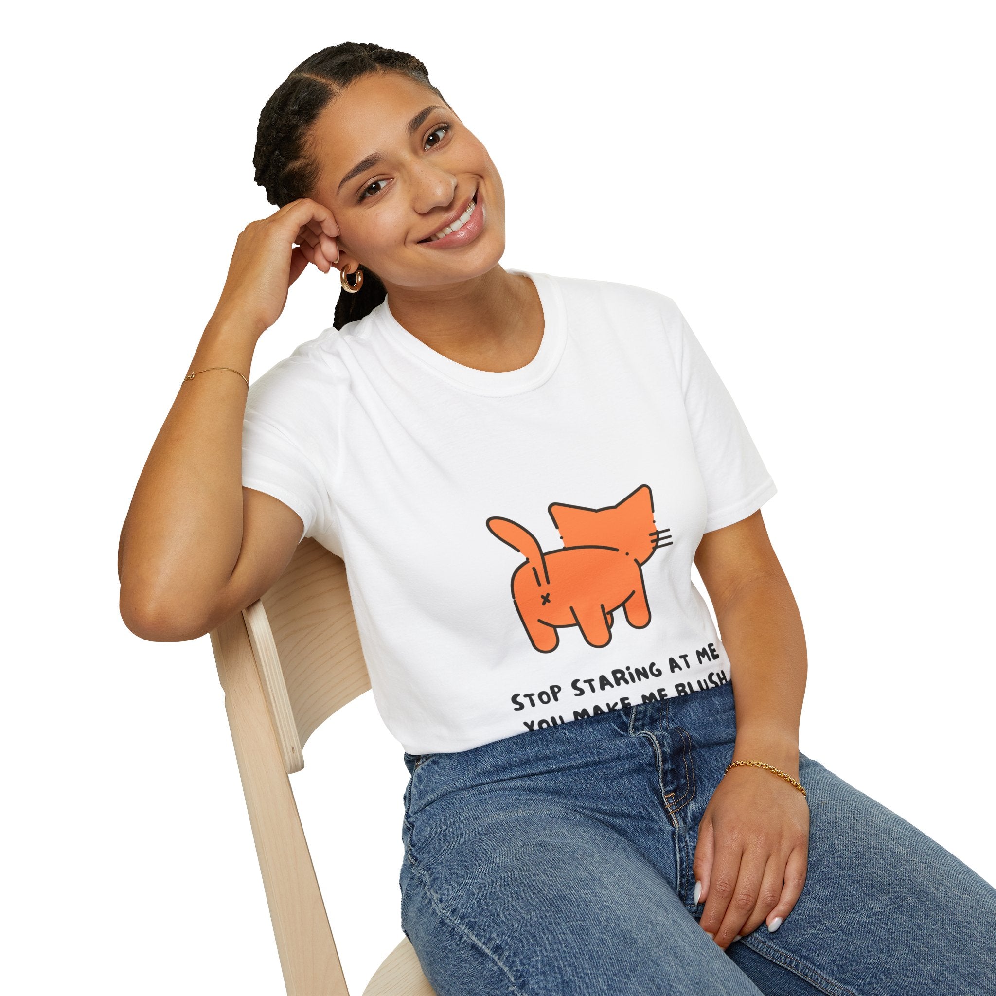 Adorable Cat Graphic Tee, Funny Cat Shirt, Gift for Cat Lovers