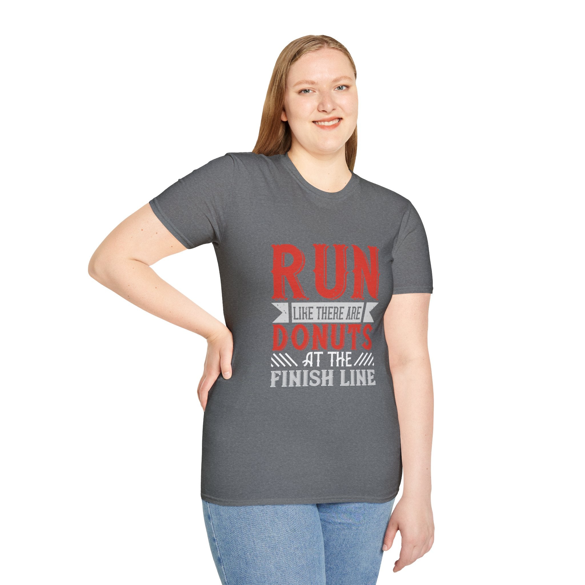 Playful Fitness T-Shirt - Perfect for Runners, Gift for Donut Lovers
