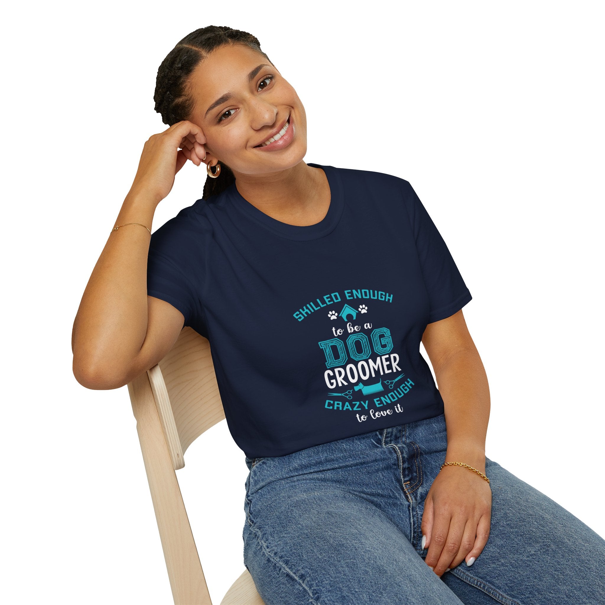 Skilled Enough Dog Groomer T-Shirt, Funny Pet Grooming Tee, Unisex Graphic Tee, Dog Lover Gift, Birthday or Holiday Apparel