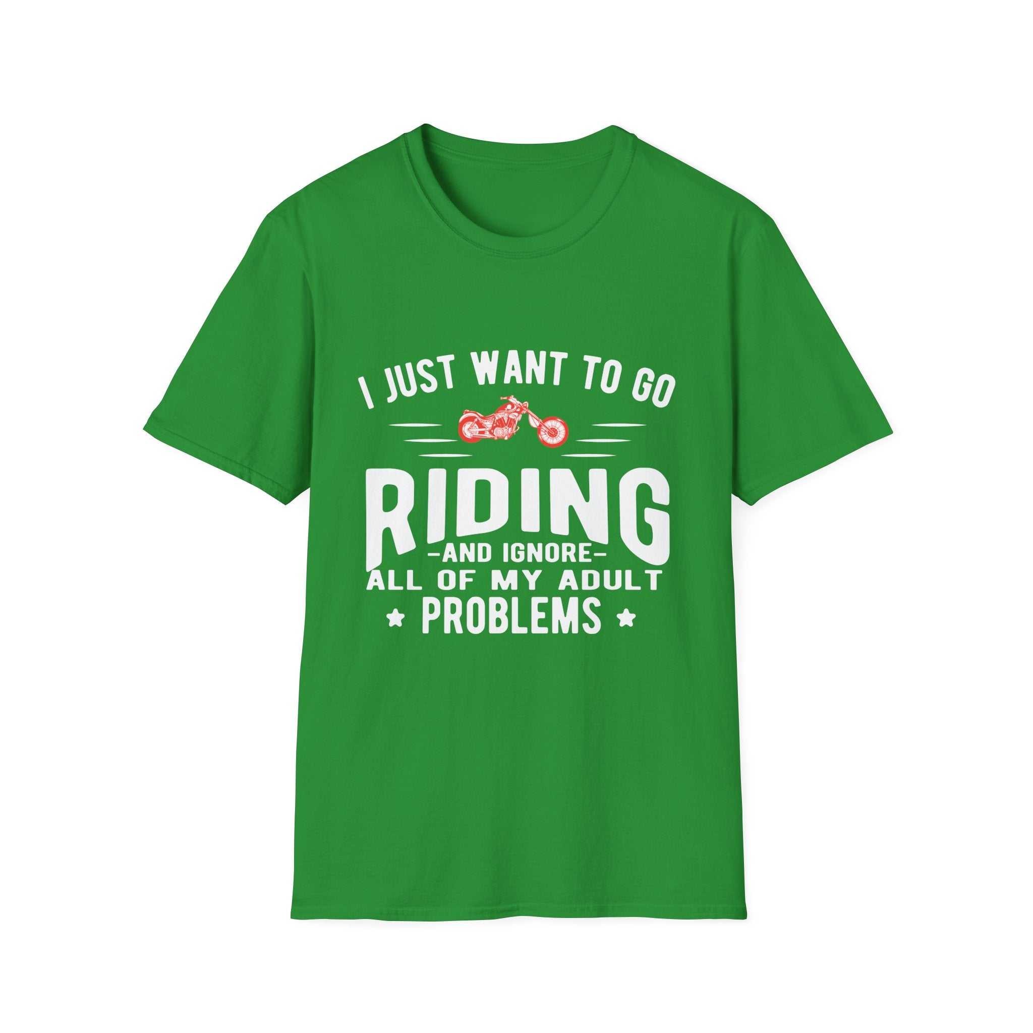 Funny Riding T-Shirt for Adults, Unisex Graphic Tee, Casual Wear, Gift for Riders, Adulting Humor Shirt