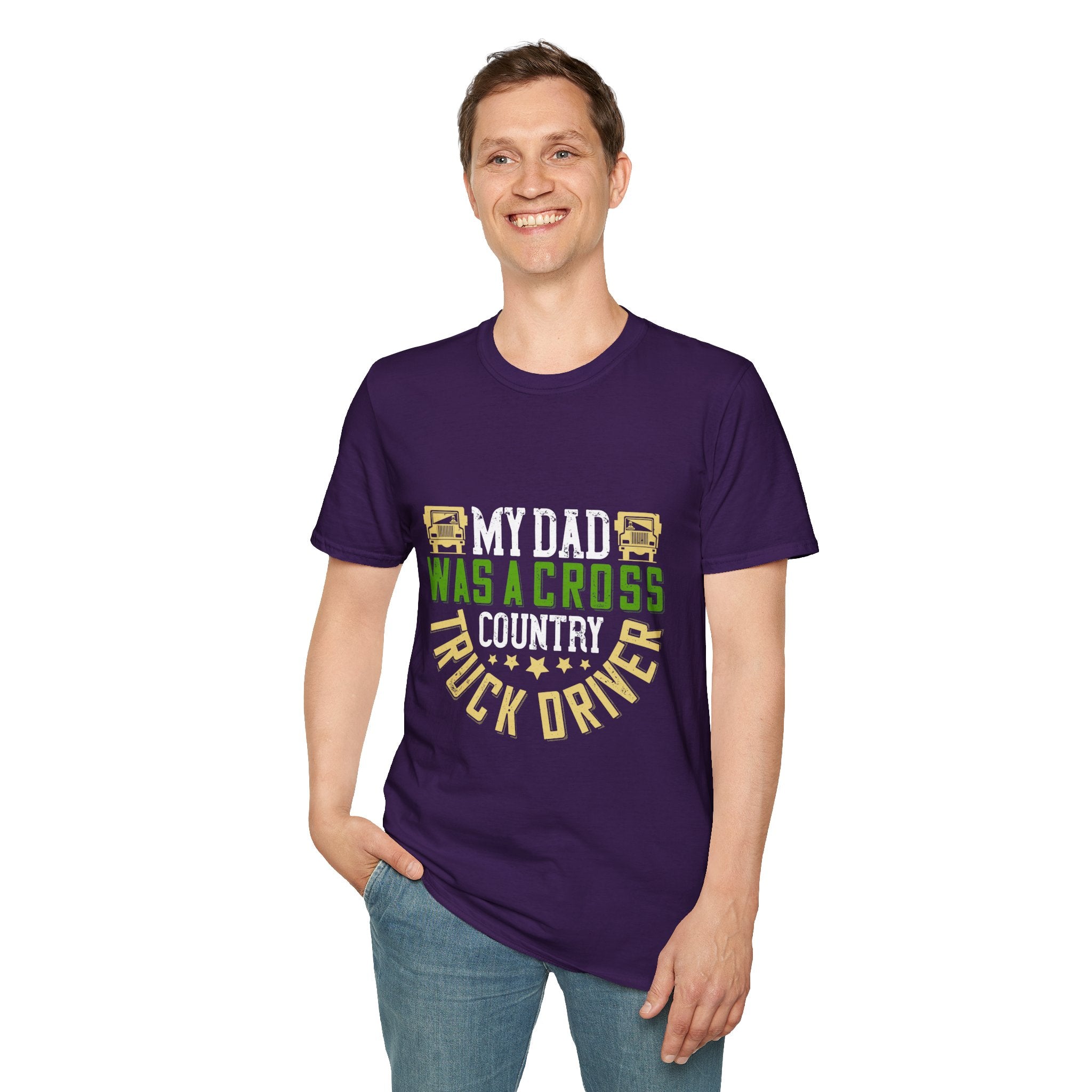 Proud Truck Driver T-Shirt, Father's Day Gift, Dad Appreciation, Cross Country Driving, Unisex Softstyle Tee