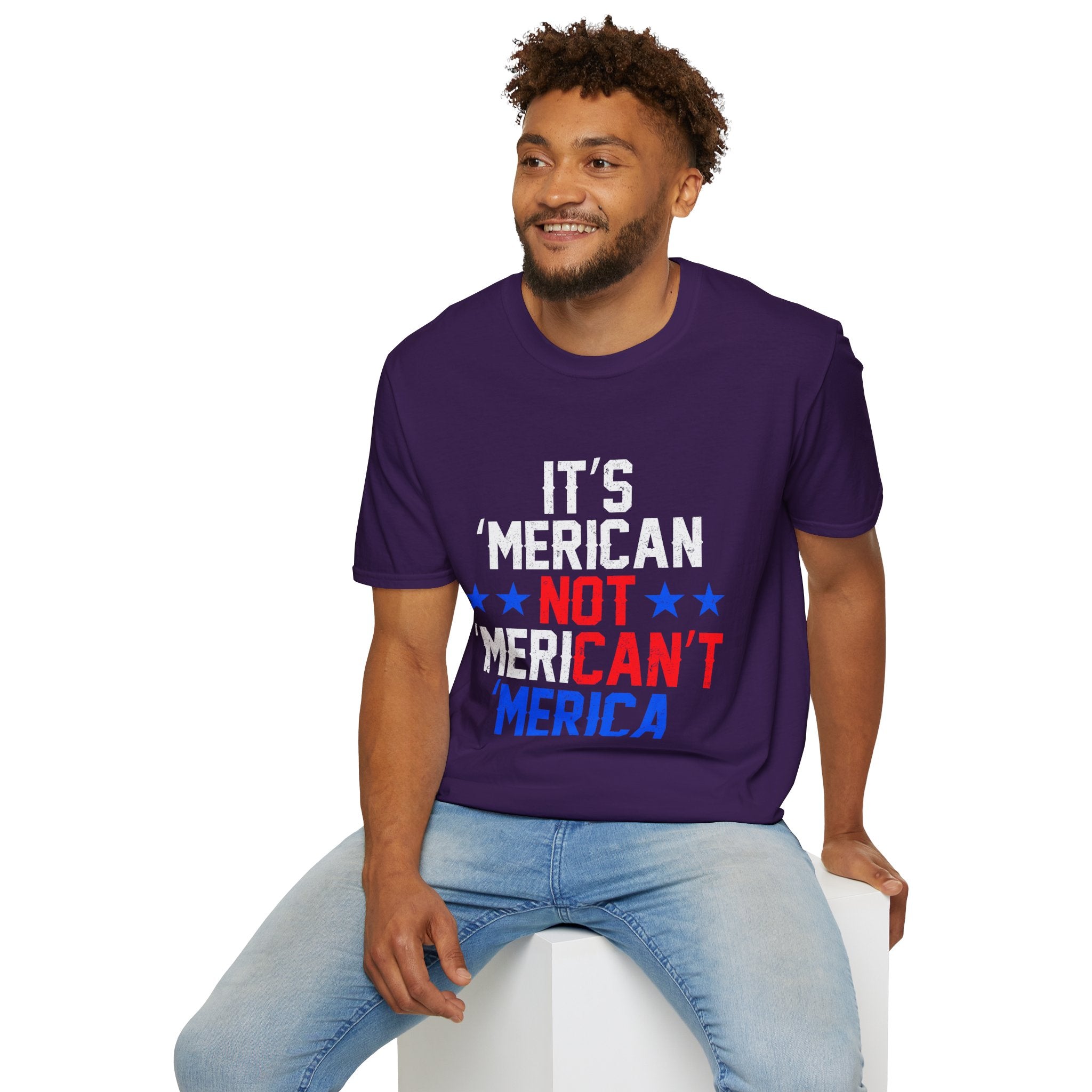 Patriotic Graphic Tee for Freedom Lovers - Unisex Softstyle T-Shirt, Casual Wear, Independence Day, Election Shirt, Gift Idea
