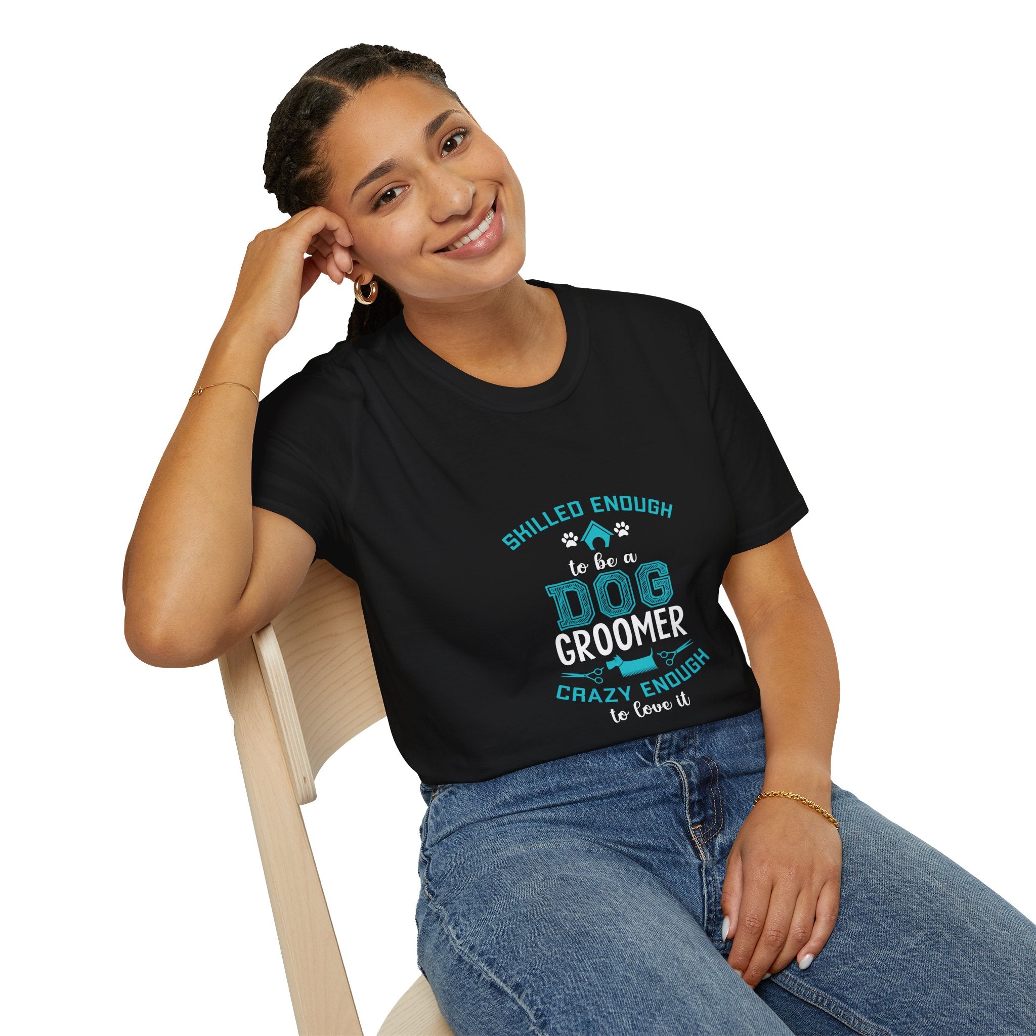 Skilled Enough Dog Groomer T-Shirt, Funny Pet Grooming Tee, Unisex Graphic Tee, Dog Lover Gift, Birthday or Holiday Apparel