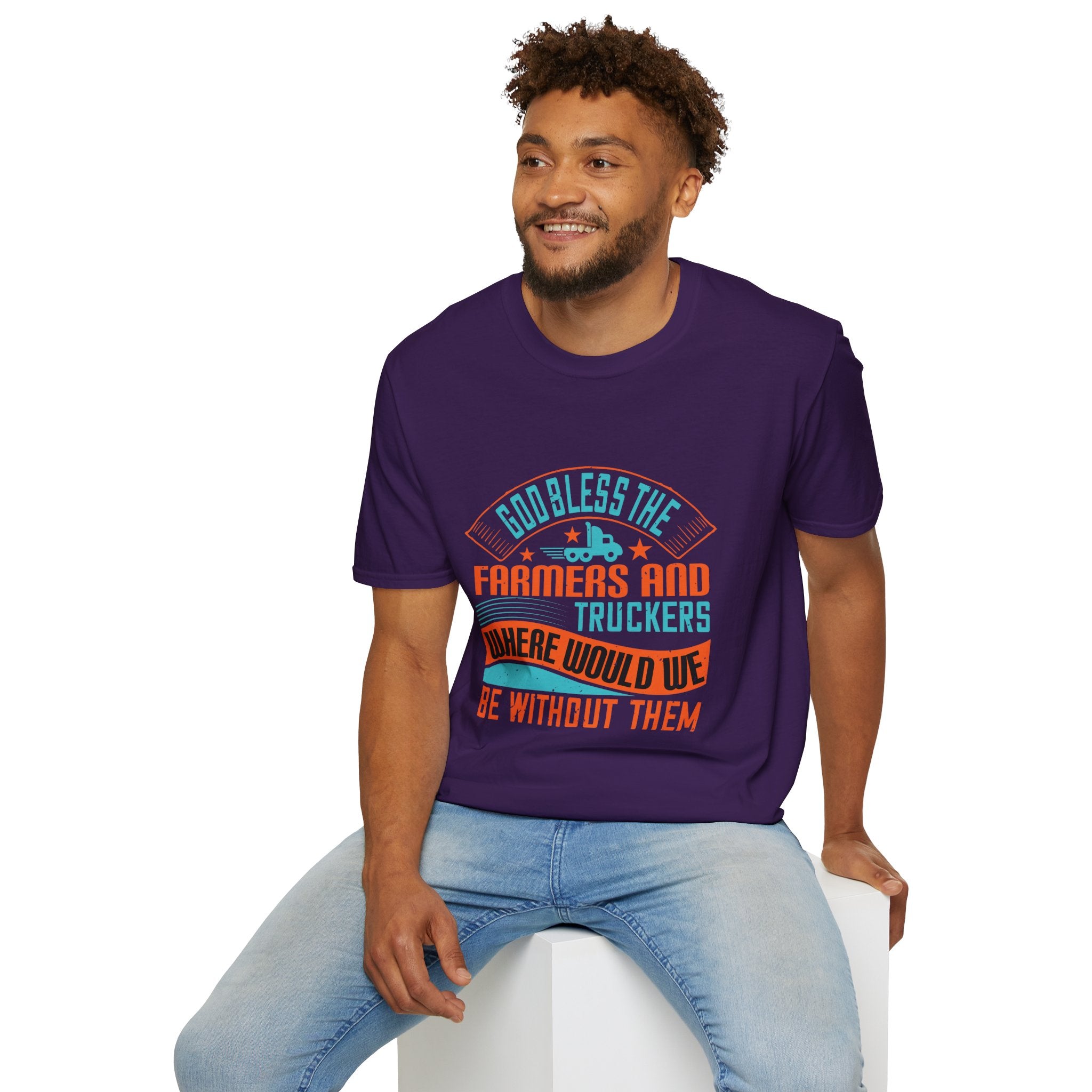 Inspirational Farmers and Truckers T-Shirt, Unisex Softstyle Tee