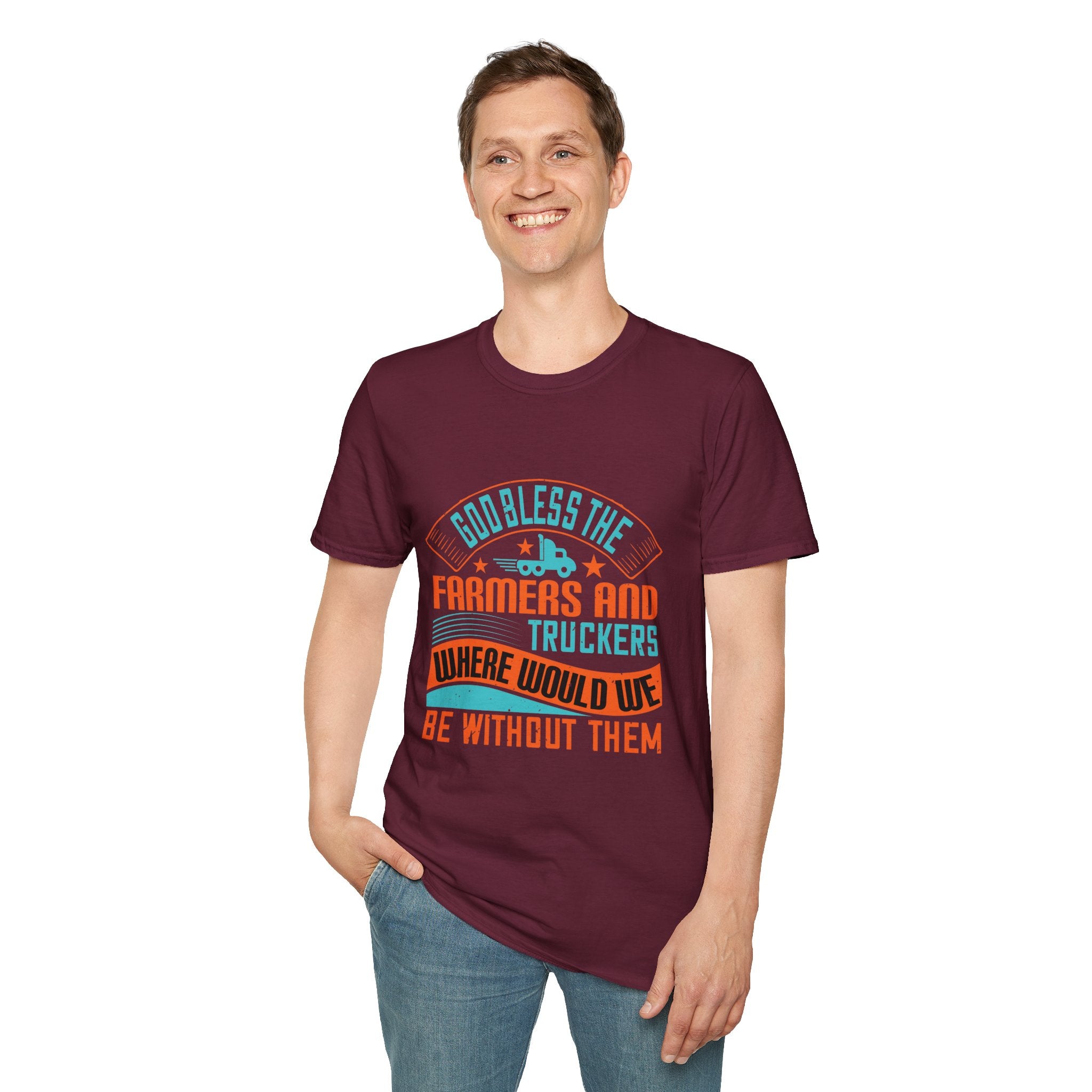 Inspirational Farmers and Truckers T-Shirt, Unisex Softstyle Tee