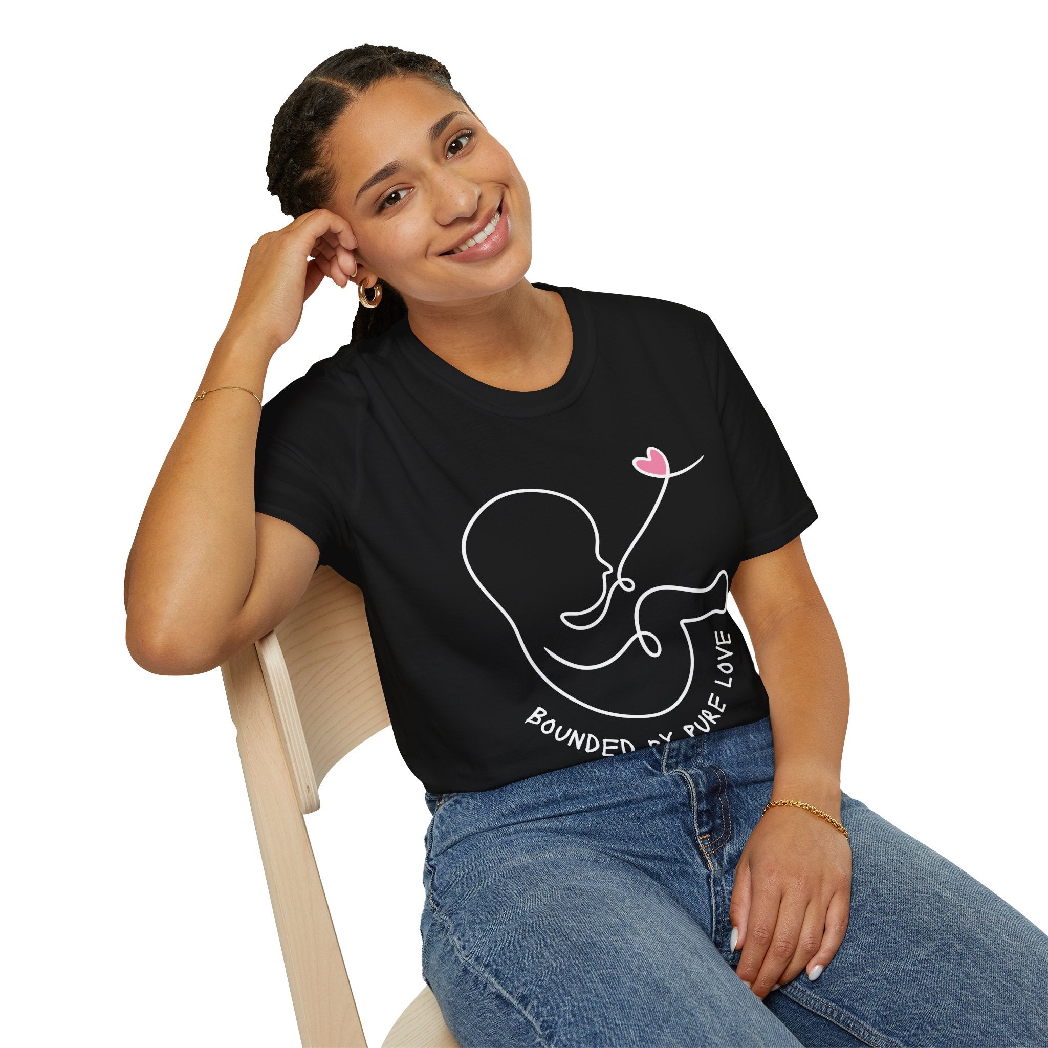 Bounded by Pure Love Unisex T-Shirt, Cute Tee, Expecting