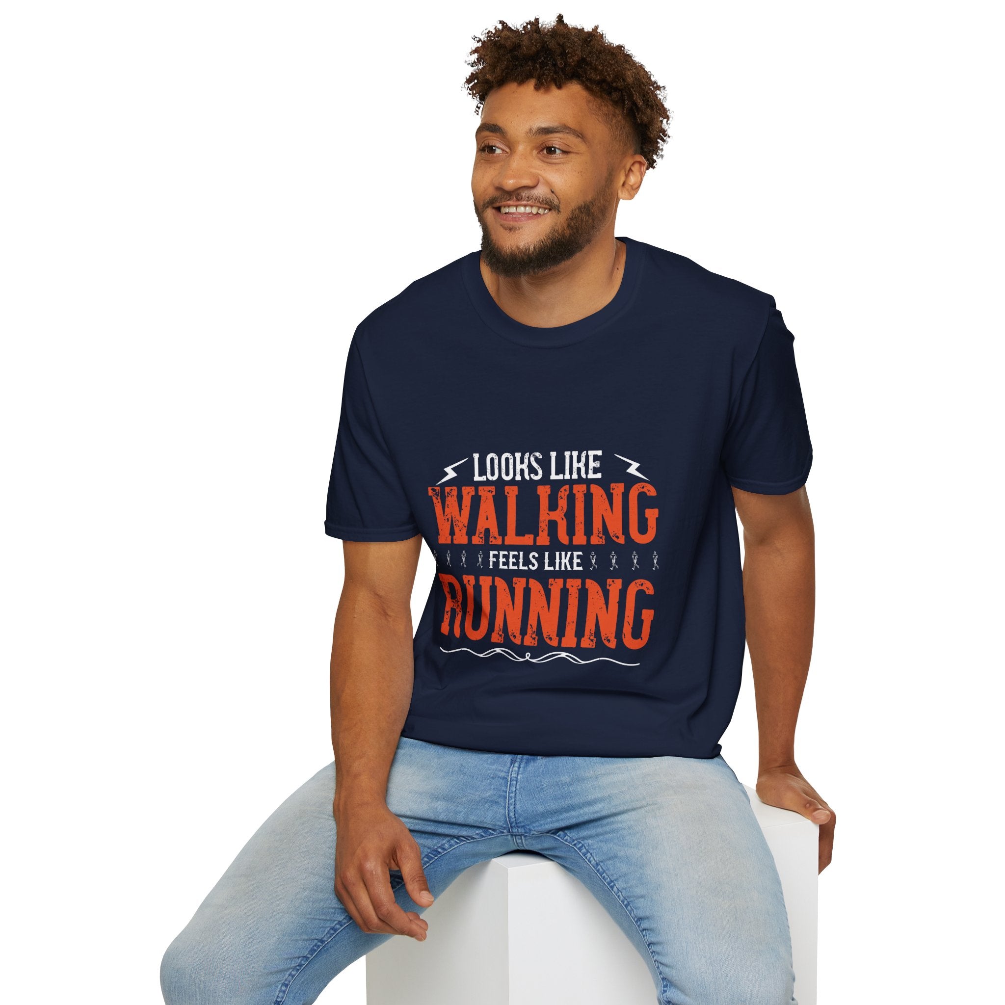 Walking Feels Like Running Unisex Softstyle T-Shirt, Running Gift