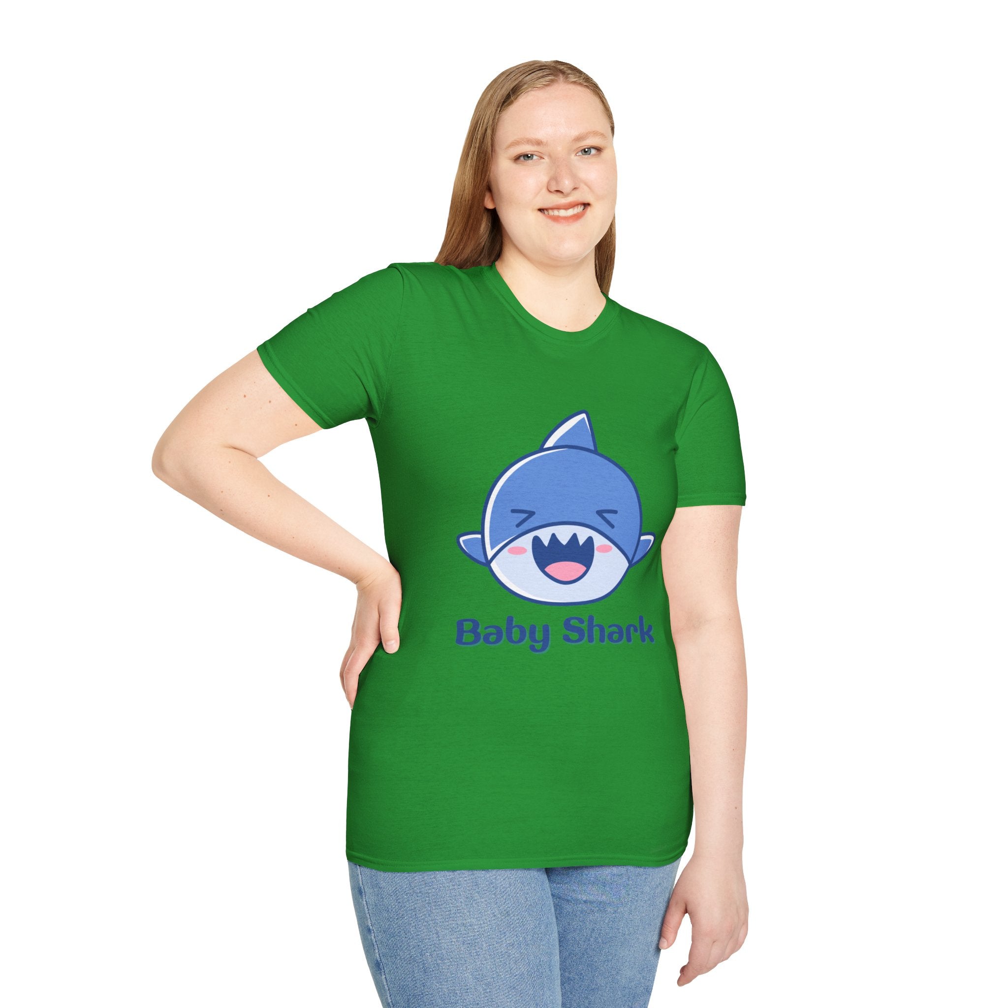Baby Shark Softstyle T-Shirt, Fun Kids Tee, Cute Baby Shark Shirt