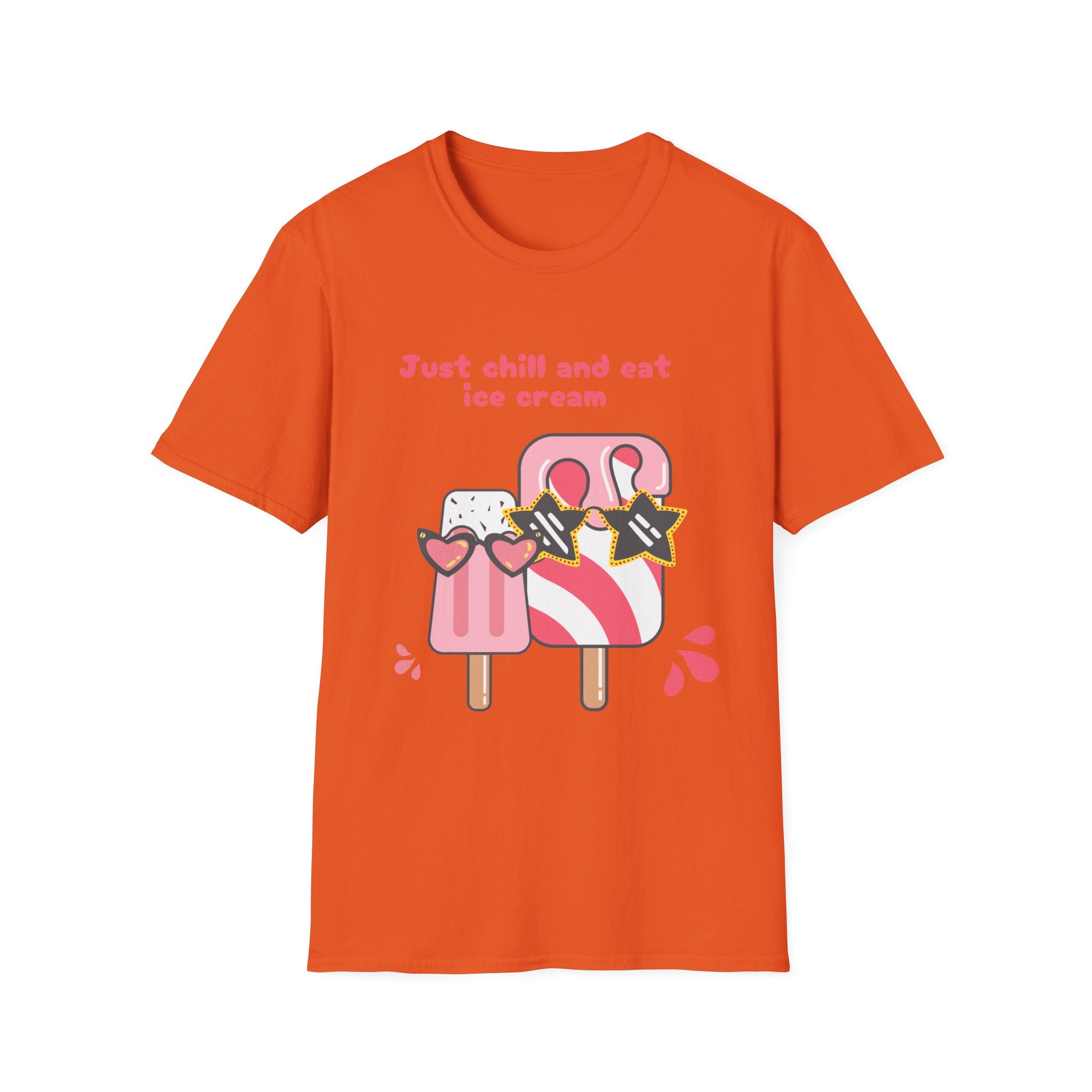 Summer Chill Ice Cream T-Shirt, Unisex Softstyle Tee, Cute Graphic Shirt
