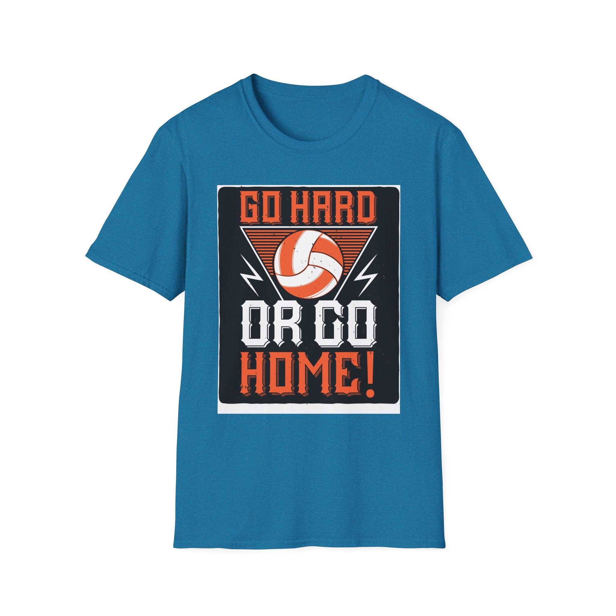 Volleyball Motivational T-Shirt - Go Hard or Go Home, Athletic Shirt, Sports Apparel