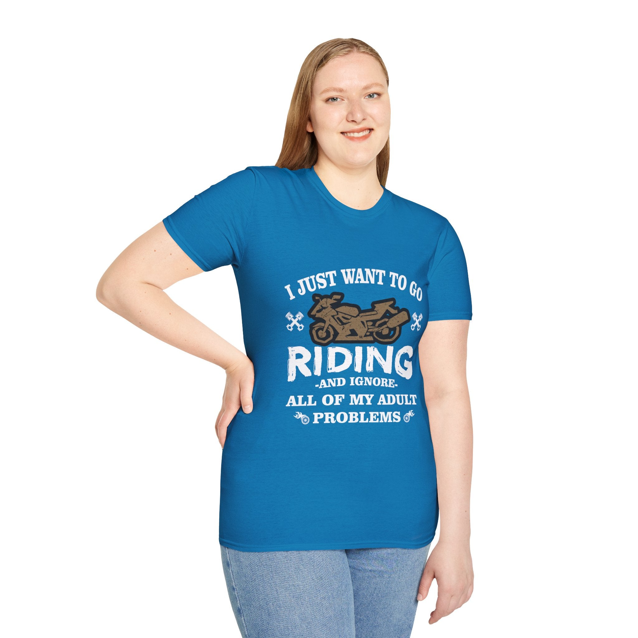 Unisex Riding T-Shirt - Perfect for Bikers, Adulting Humor, Birthdays, Gifts for Him, Summer Wear