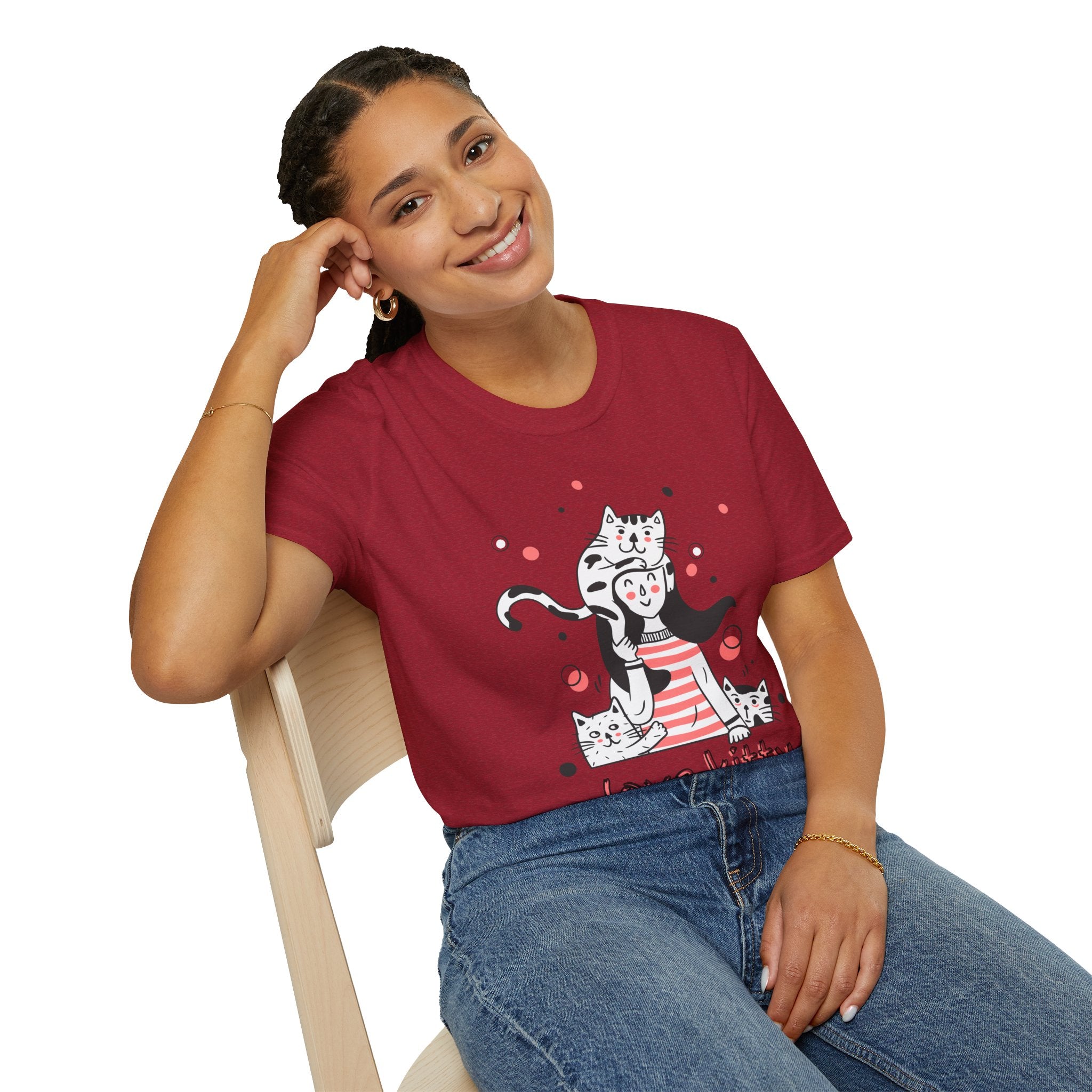 Cute Cat Lover T-Shirt, Love Kitty Graphic Tee