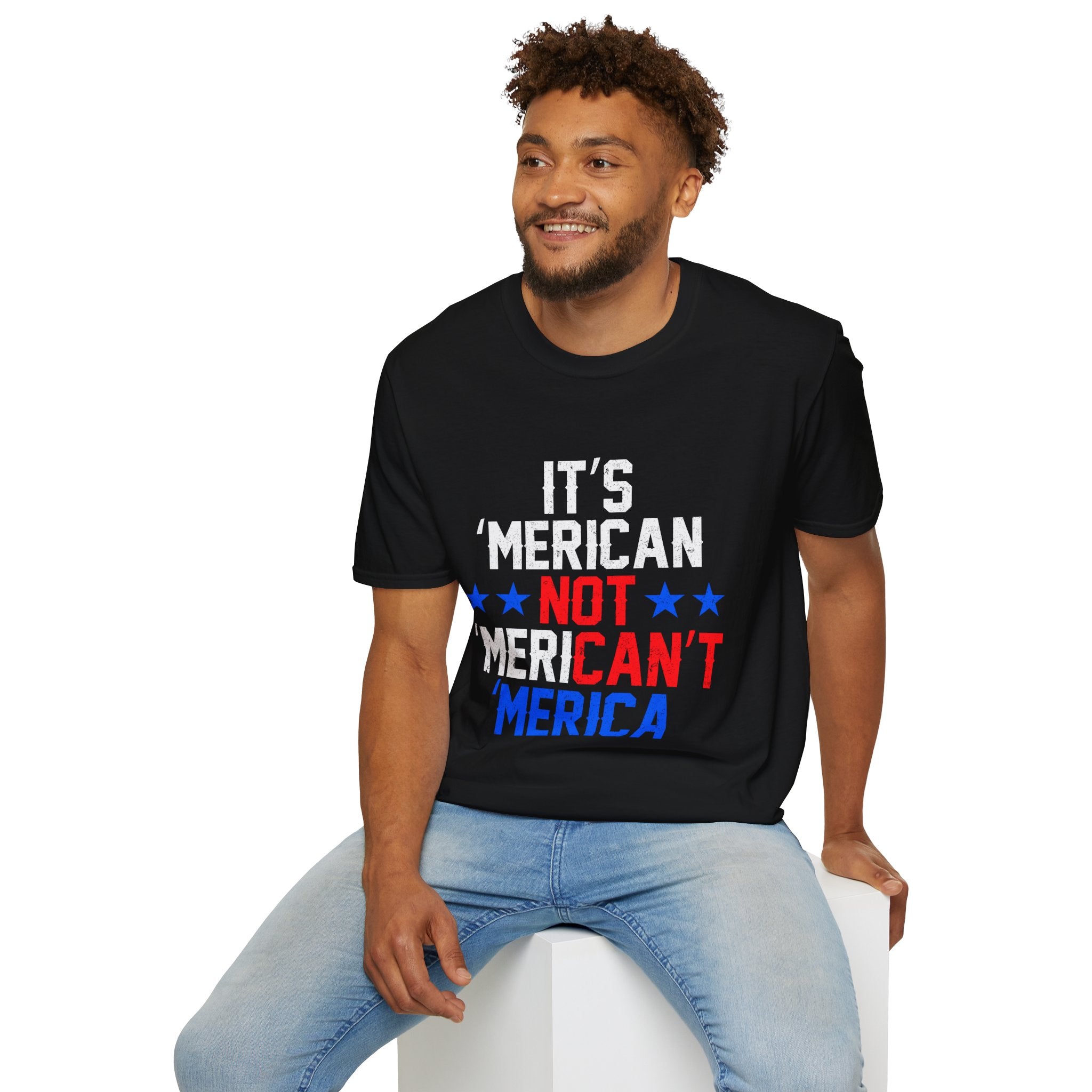 Patriotic Graphic Tee for Freedom Lovers - Unisex Softstyle T-Shirt, Casual Wear, Independence Day, Election Shirt, Gift Idea
