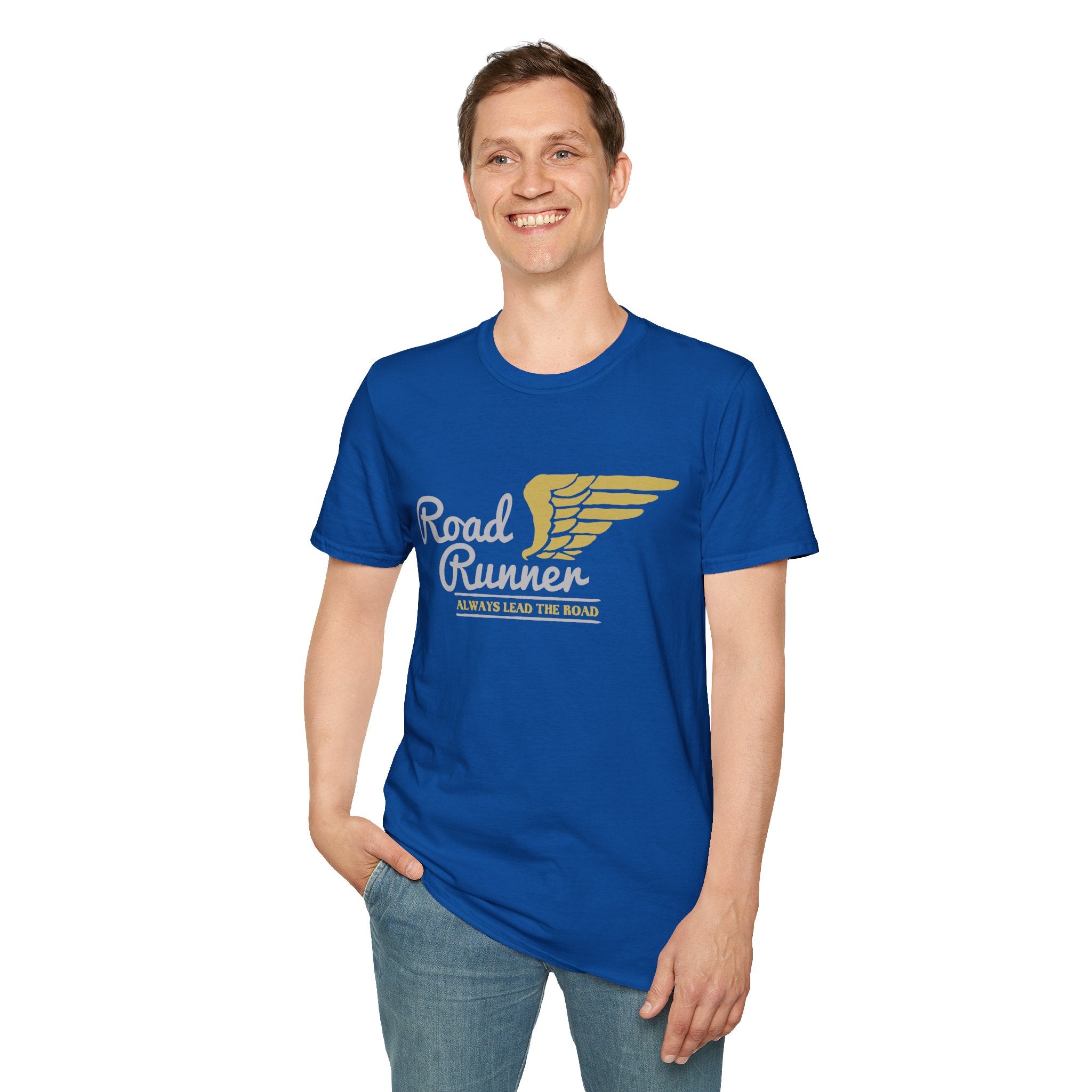 Road Runner Unisex Softstyle T-Shirt | Perfect Gift for Runners, Sports Lovers, Fitness Enthusiasts, Casual Wear, Marathon Events