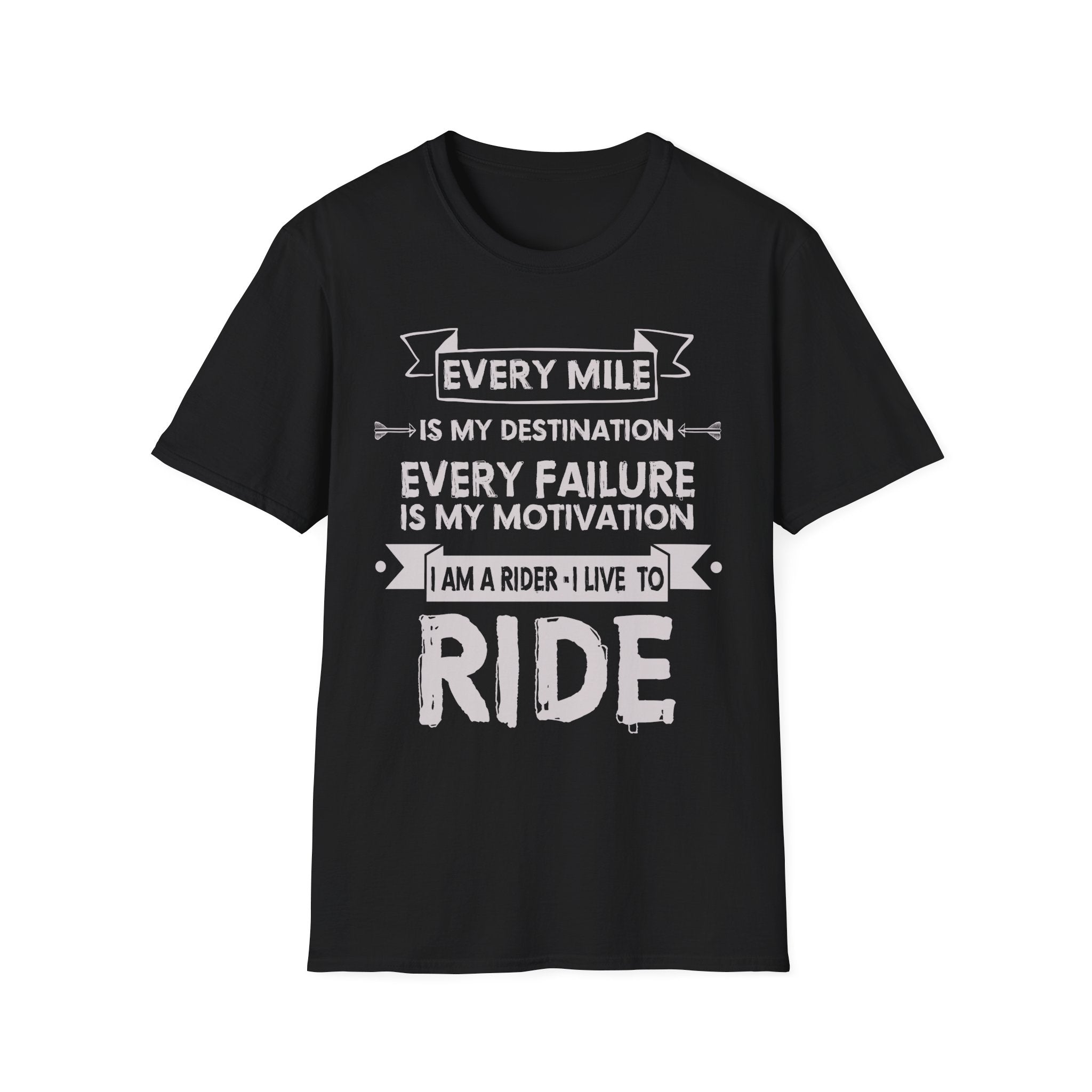 Inspirational Rider T-Shirt | Every Mile Is My Destination | Fitness Gift for Cyclists, Motivational Tee, Unisex Apparel