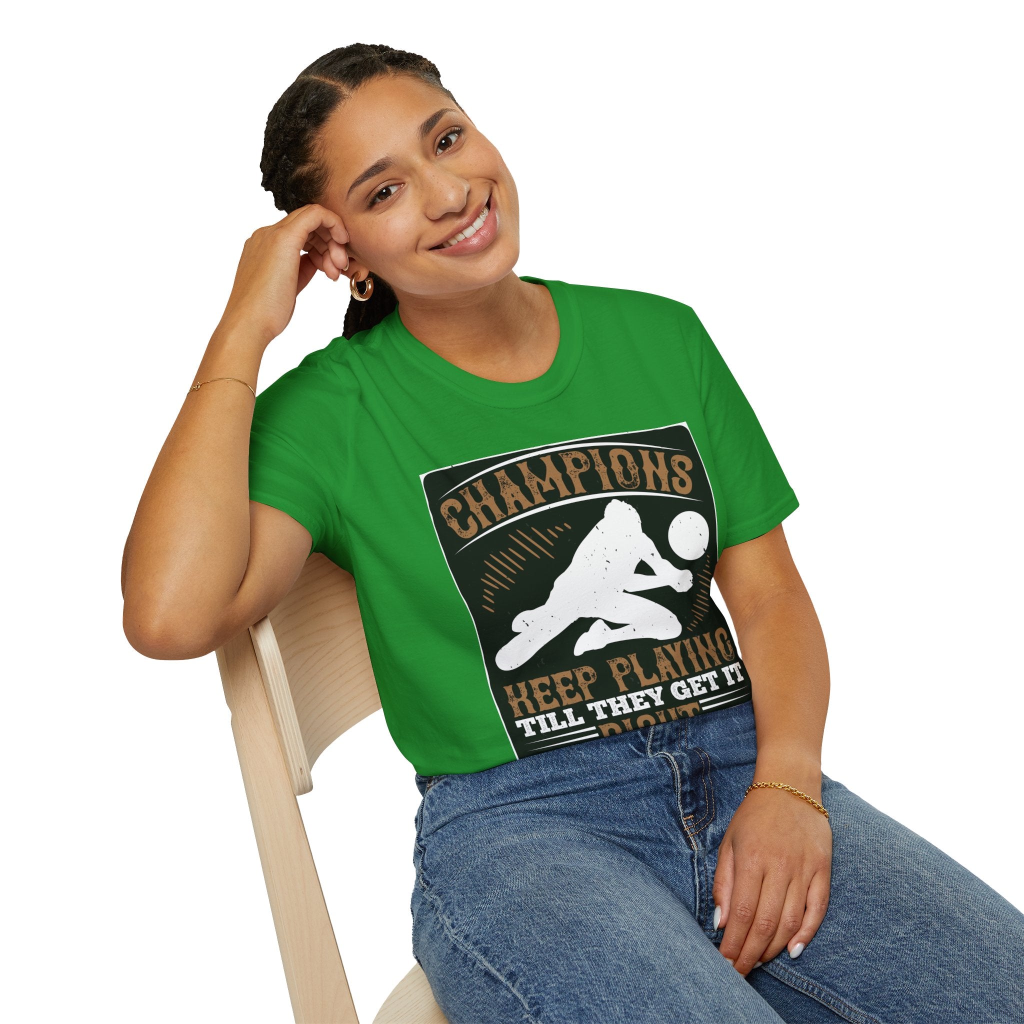 Champions Unisex Softstyle T-Shirt | Keep Playing Till They Get It Right, Sporty Tee