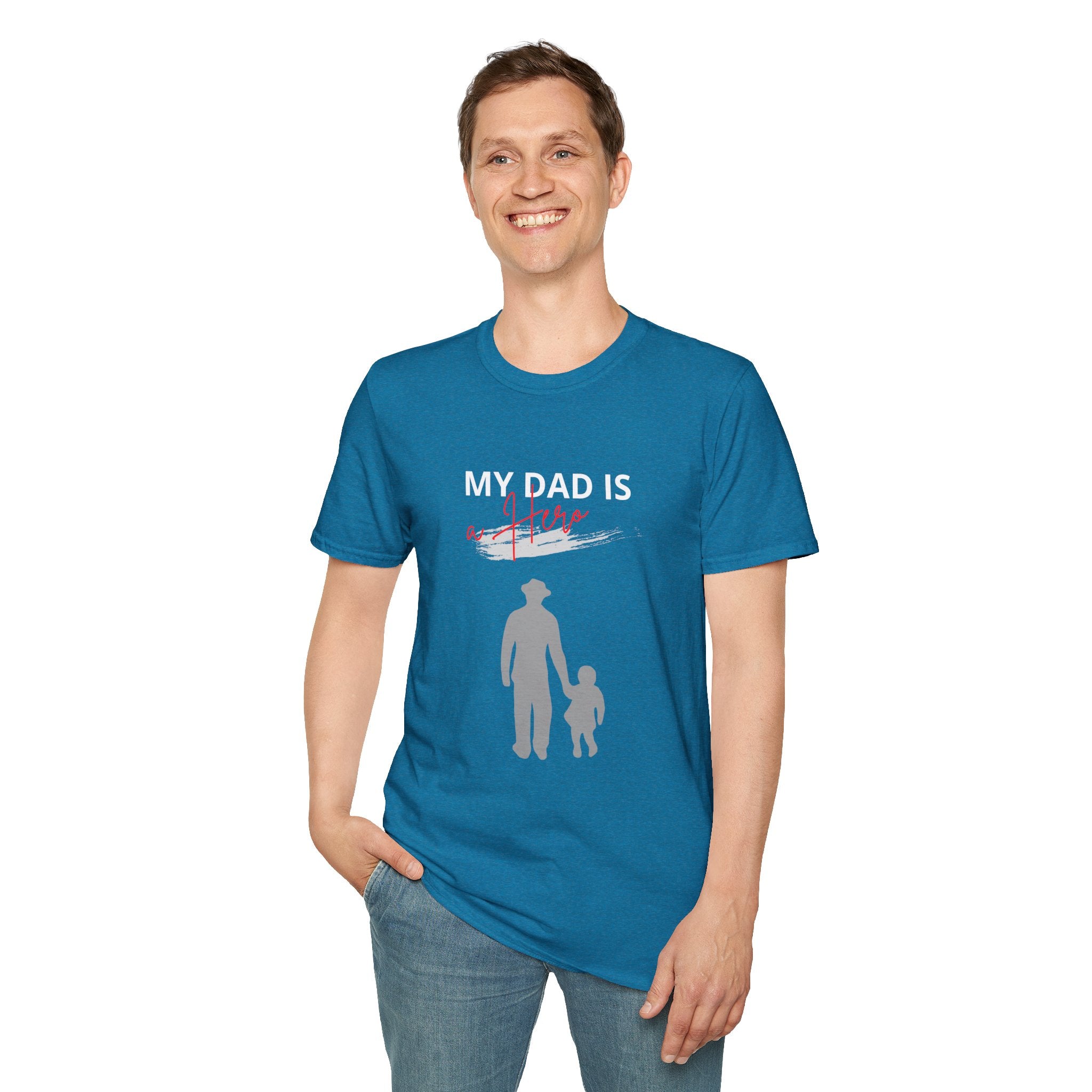 My Dad Is a Hero Unisex T-Shirt, Father's Day Gift, Casual Wear