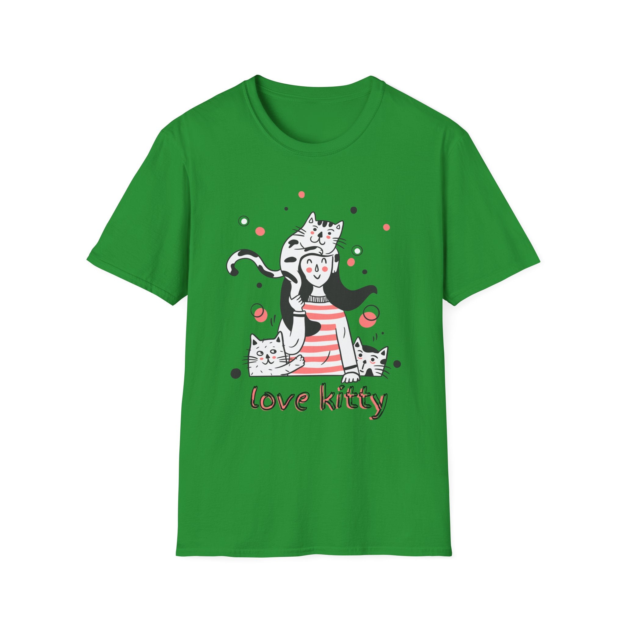 Cute Cat Lover T-Shirt, Love Kitty Graphic Tee