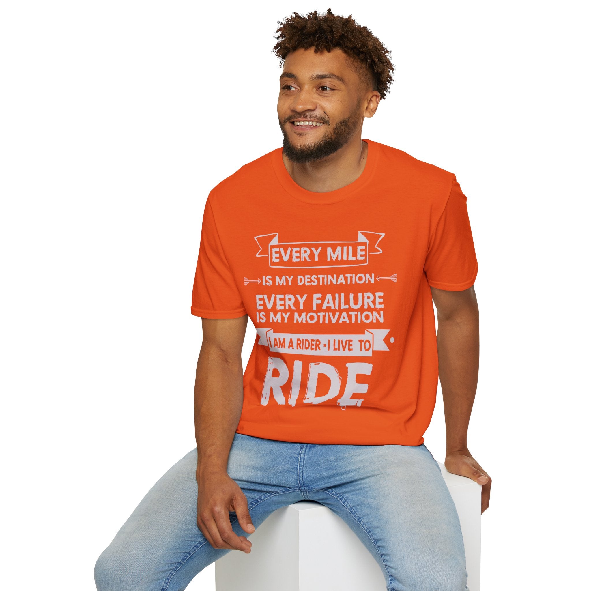 Inspirational Rider T-Shirt | Every Mile Is My Destination | Fitness Gift for Cyclists, Motivational Tee, Unisex Apparel